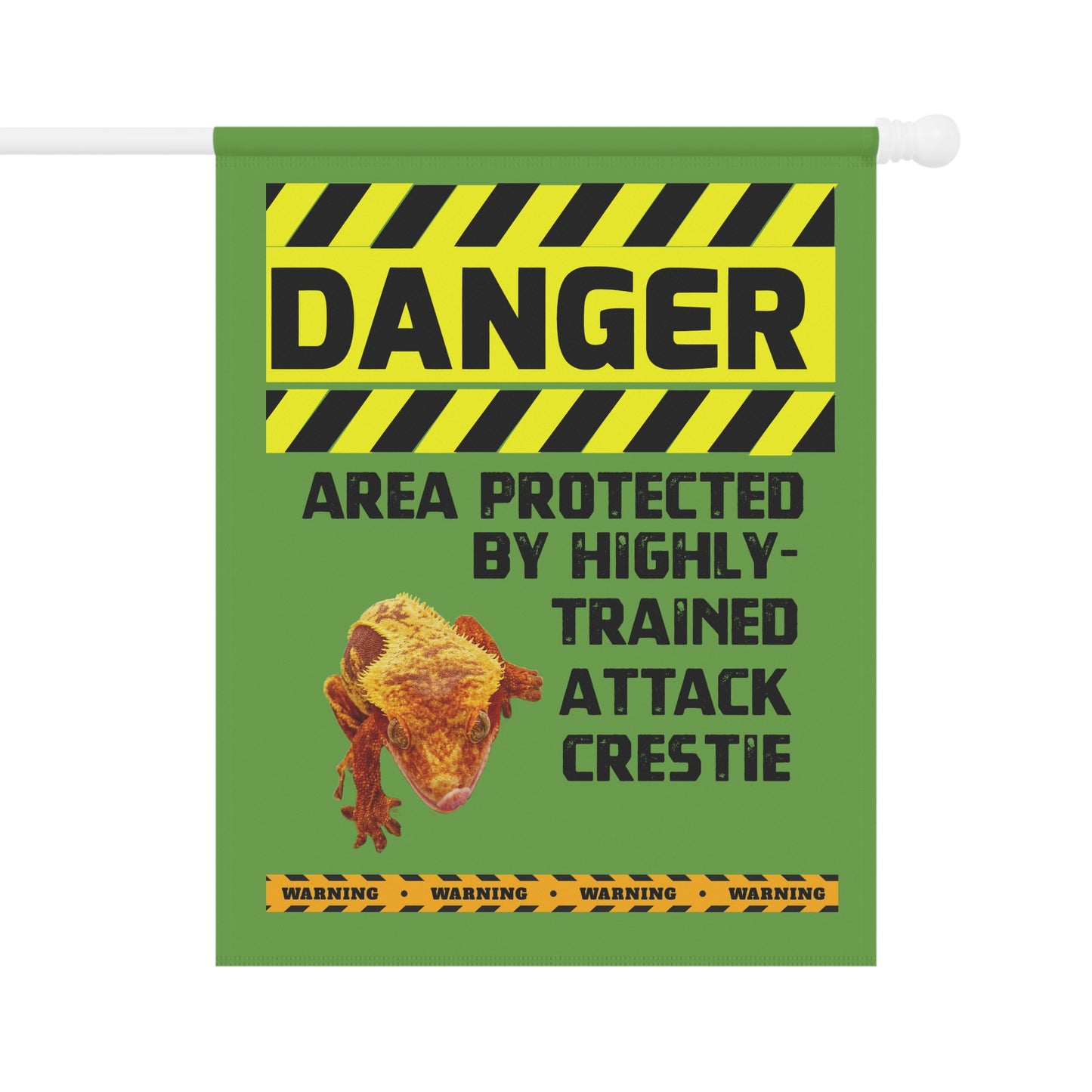 Crested Gecko Danger Garden House Banner - Customizable Outdoor Decor to Showcase Your Love of Reptiles