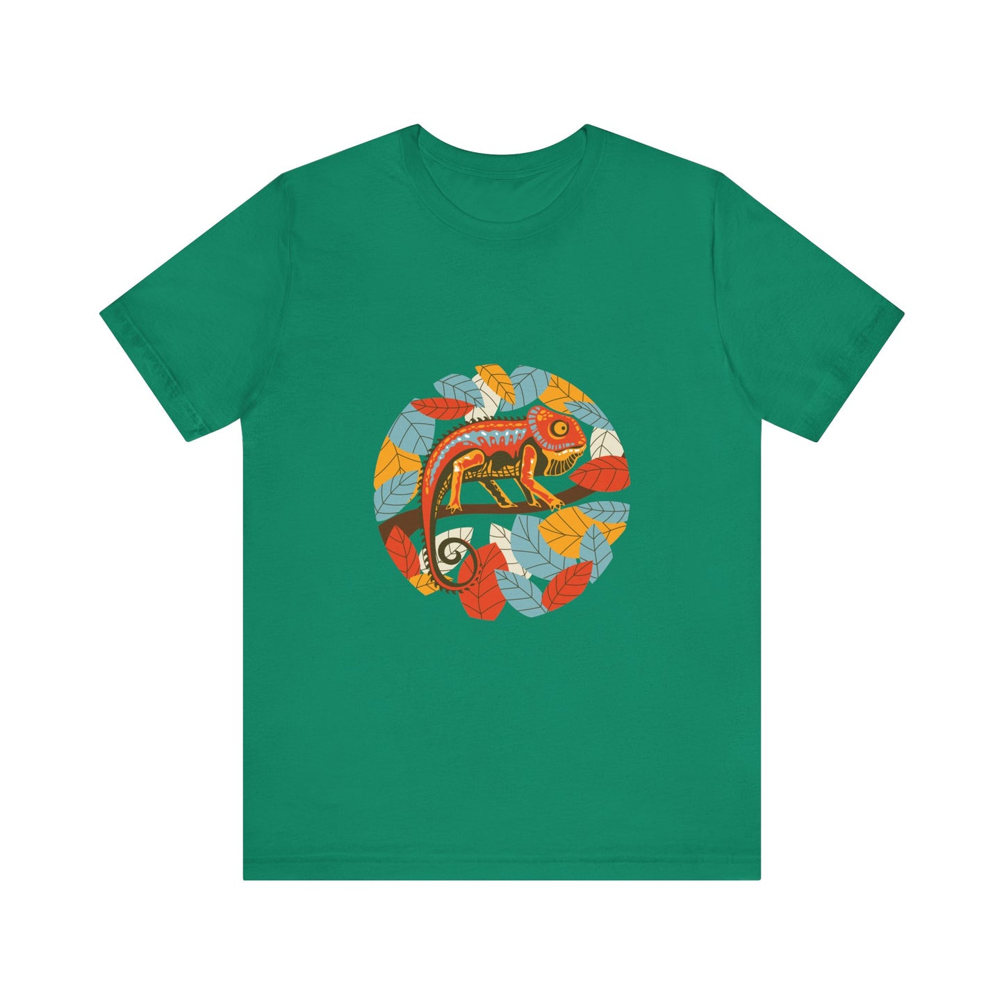 Leafy Chameleon Unisex Jersey Tee - Casual Everyday Wear - Great for Reptile Lovers