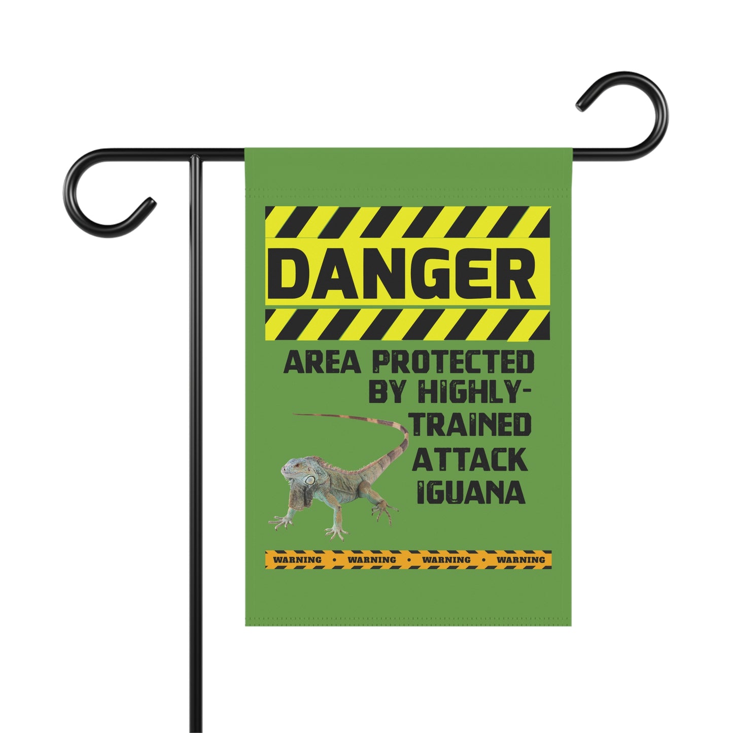 Iguana Danger Garden House Banner - Customizable Outdoor Decor to Showcase Your Love of Reptiles