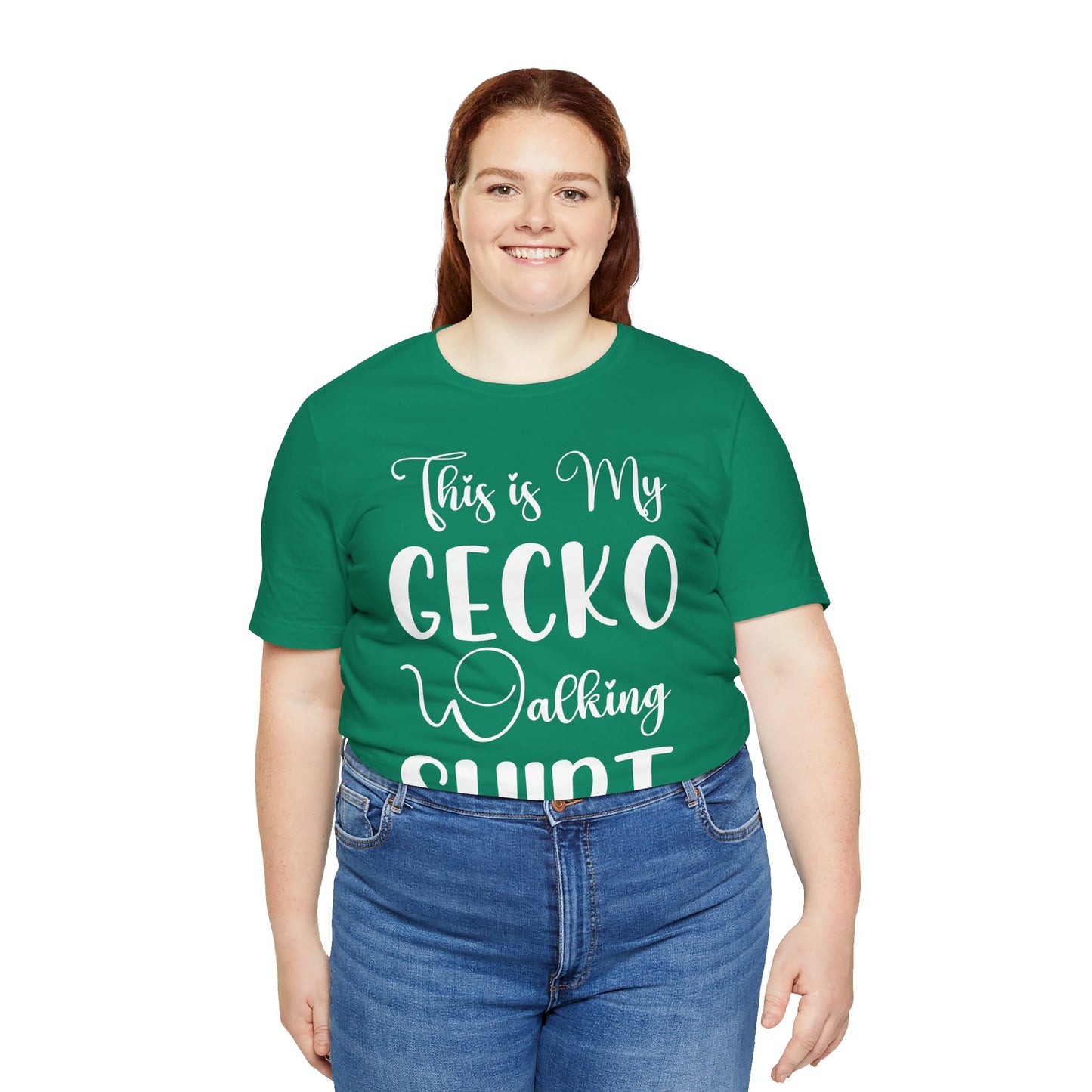 "This is my Gecko Walking Shirt" Unisex Jersey Tee - Casual Everyday Wear - Great for Reptile Lovers