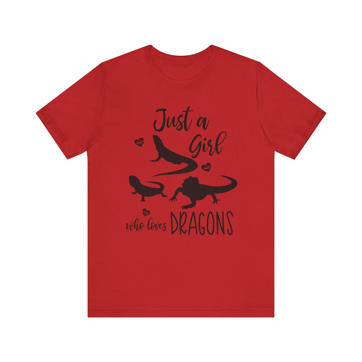 "Girl Who Loves Bearded Dragons" Unisex Jersey Tee - Casual Everyday Wear - Great for Reptile Lovers