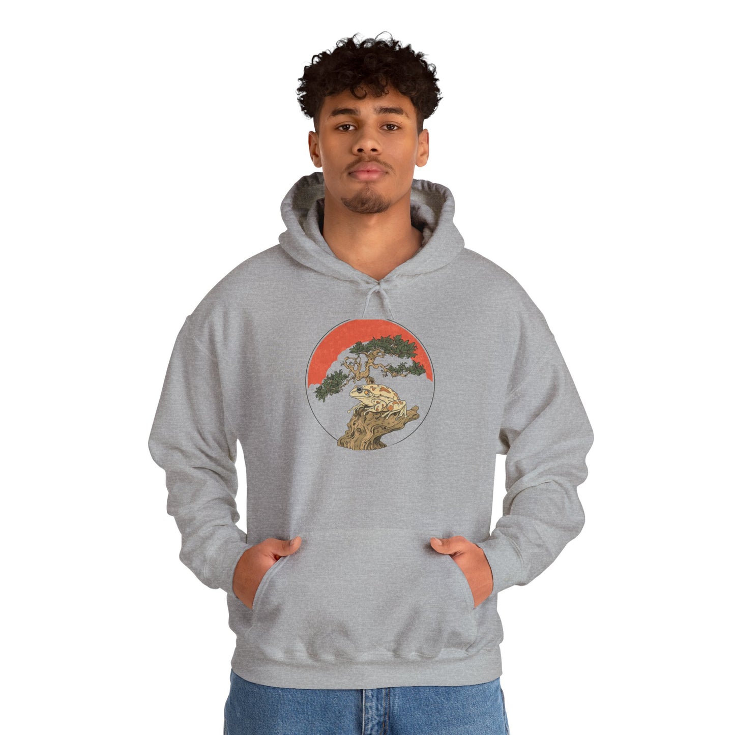 Bonsai Frog Unisex Hooded Sweatshirt with Bold Print - Great for Reptile Lovers