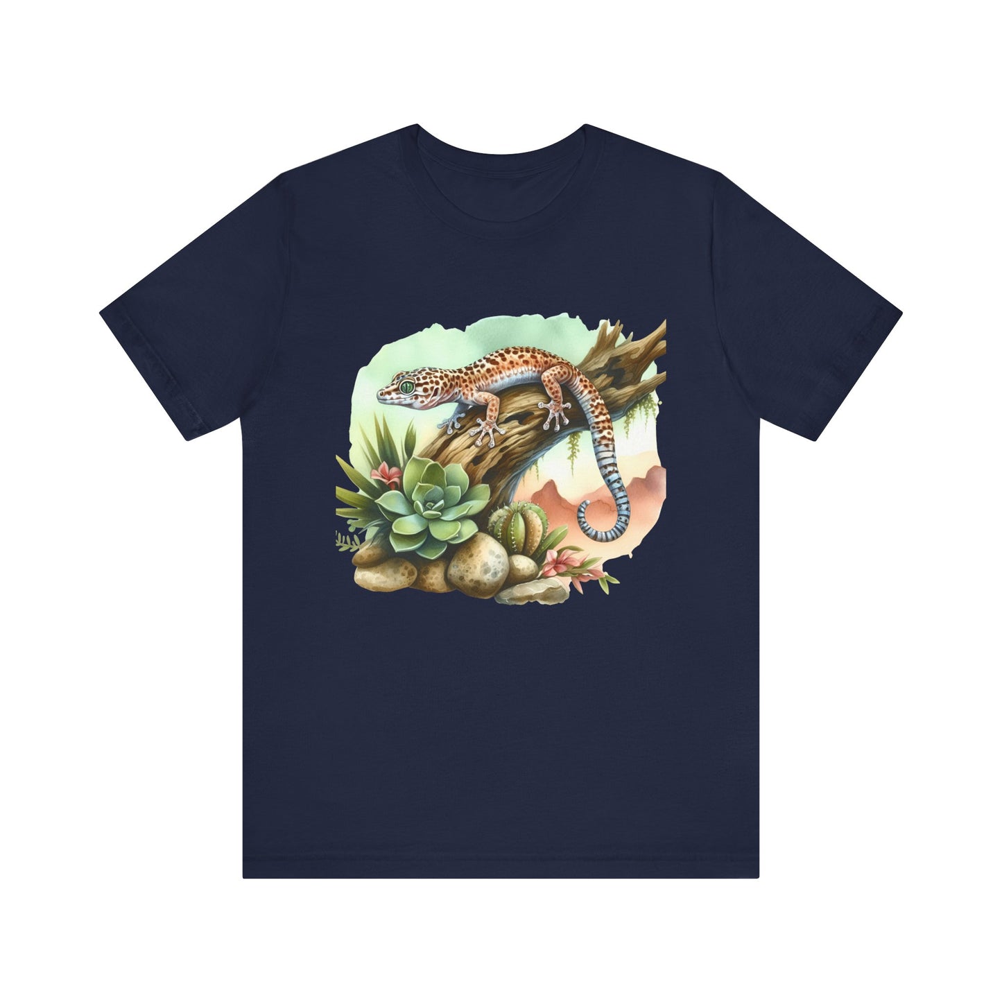 Gecko in a Tree Unisex Jersey Tee - Casual Everyday Wear - Great for Reptile Lovers