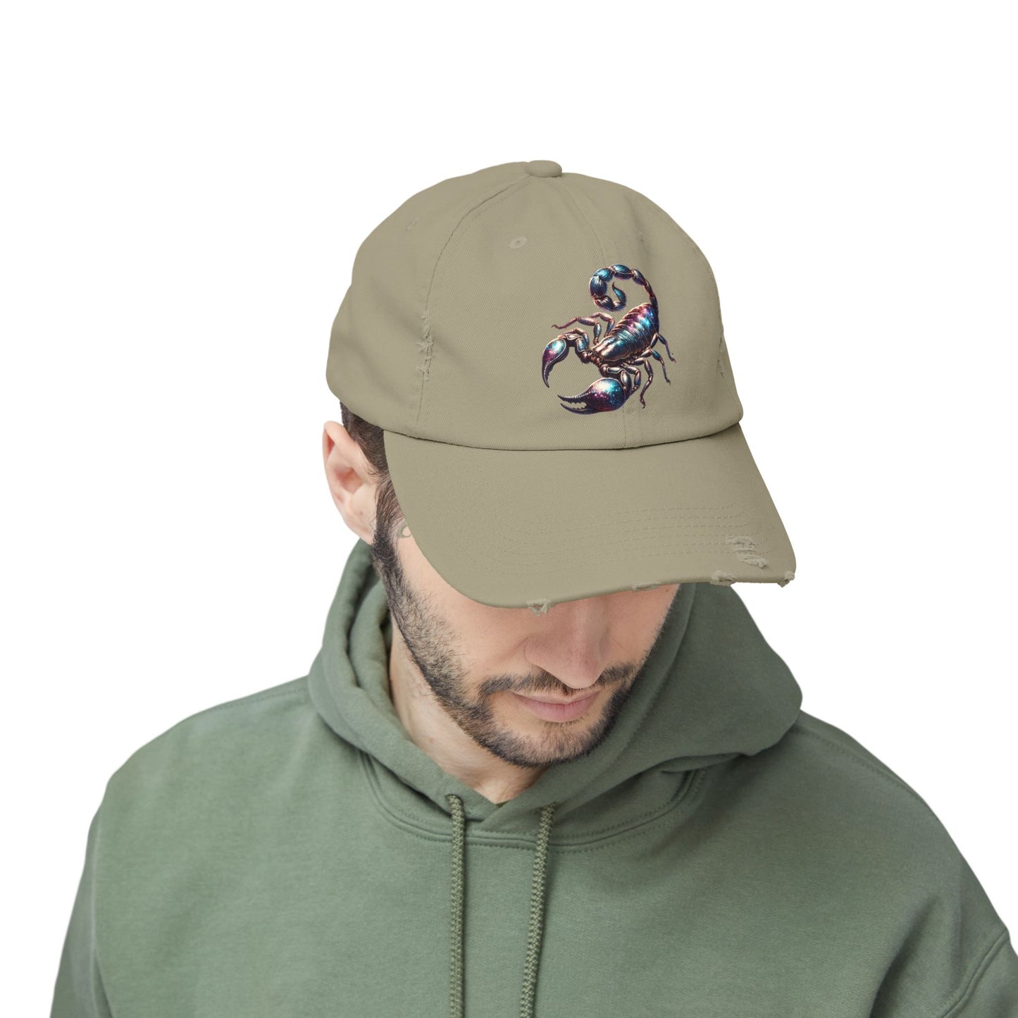 Scorpion Unisex Distressed Cap - Casual Streetwear Hat for Everyday Use - Great for Reptile Lovers
