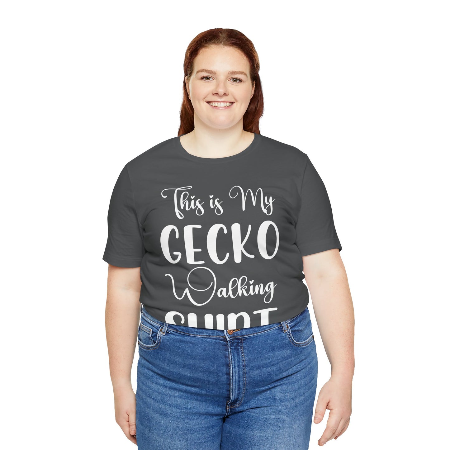 "This is my Gecko Walking Shirt" Unisex Jersey Tee - Casual Everyday Wear - Great for Reptile Lovers