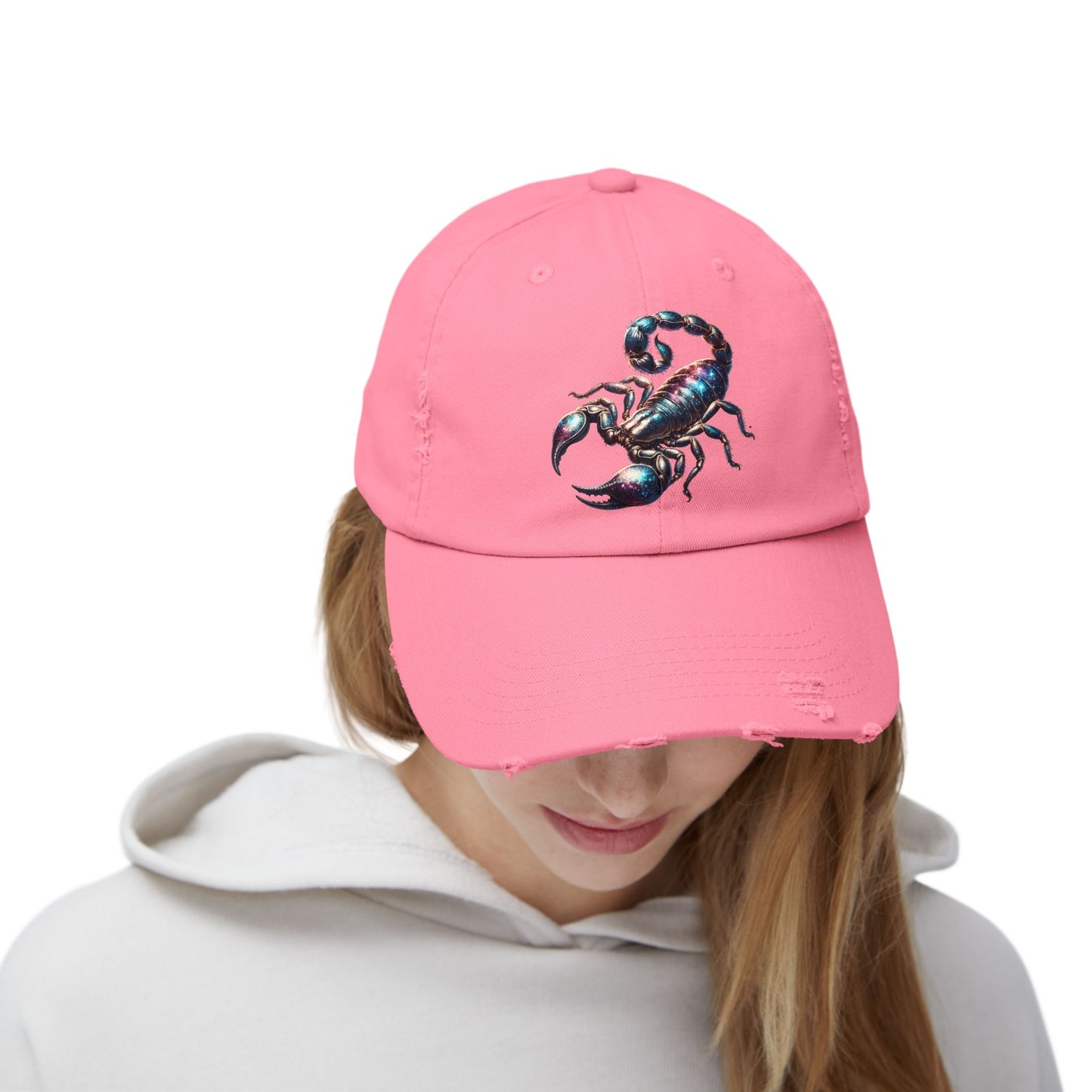 Scorpion Unisex Distressed Cap - Casual Streetwear Hat for Everyday Use - Great for Reptile Lovers