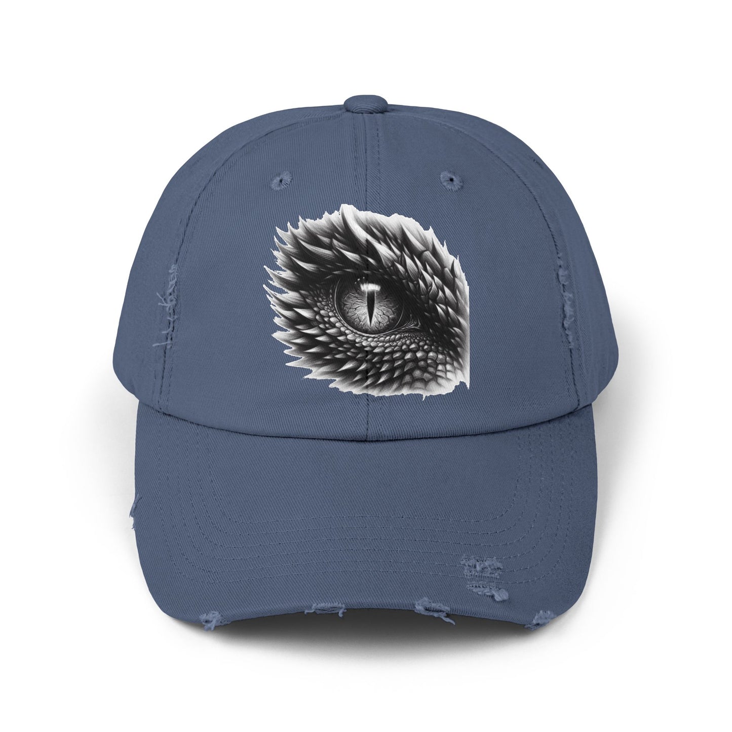Reptile Eye Unisex Distressed Cap - Casual Streetwear Hat for Everyday Use - Great for Reptile Lovers