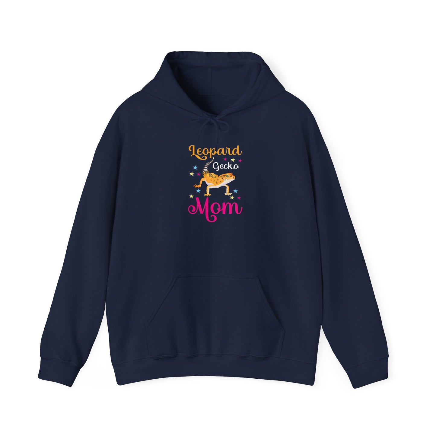 "Leopard Mom" Unisex Hooded Sweatshirt with Bold Print - Great for Reptile Lovers
