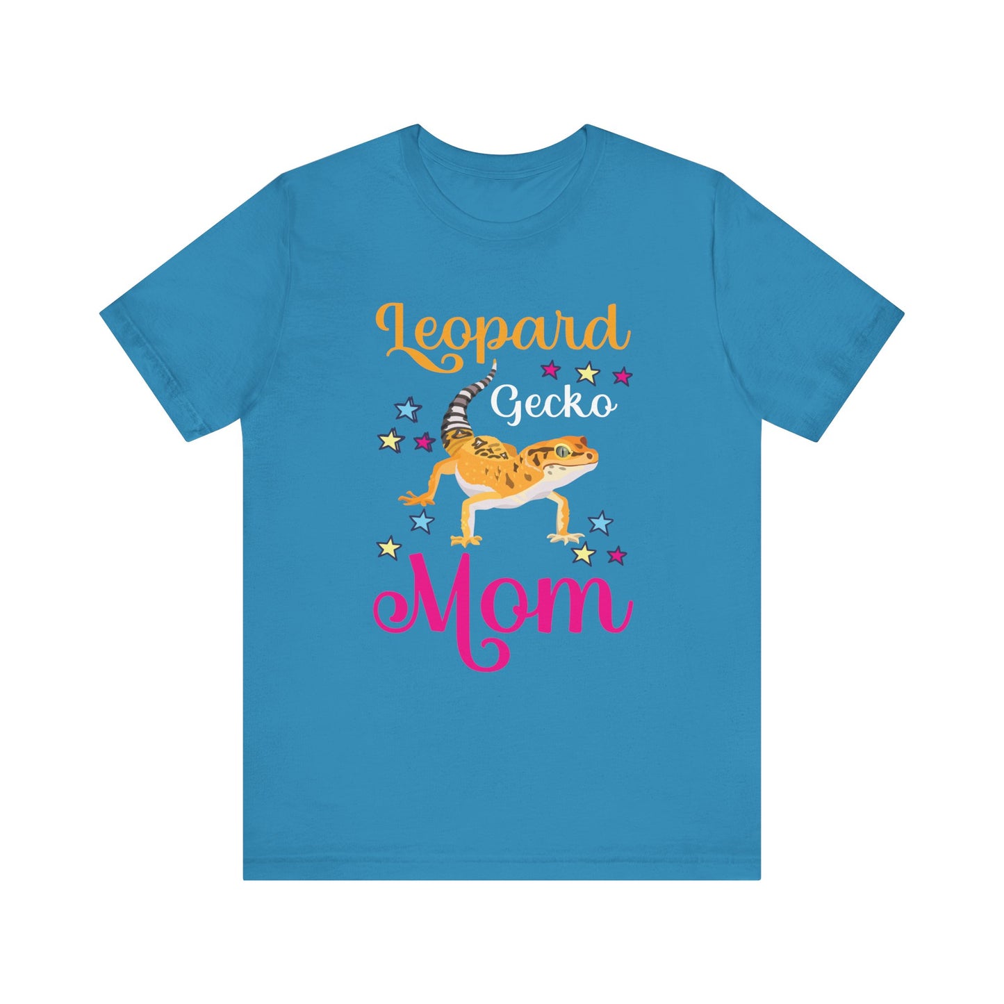 "Leopard Gecko Mom" Print Unisex Jersey Tee - Casual Everyday Wear - Great for Reptile Lovers