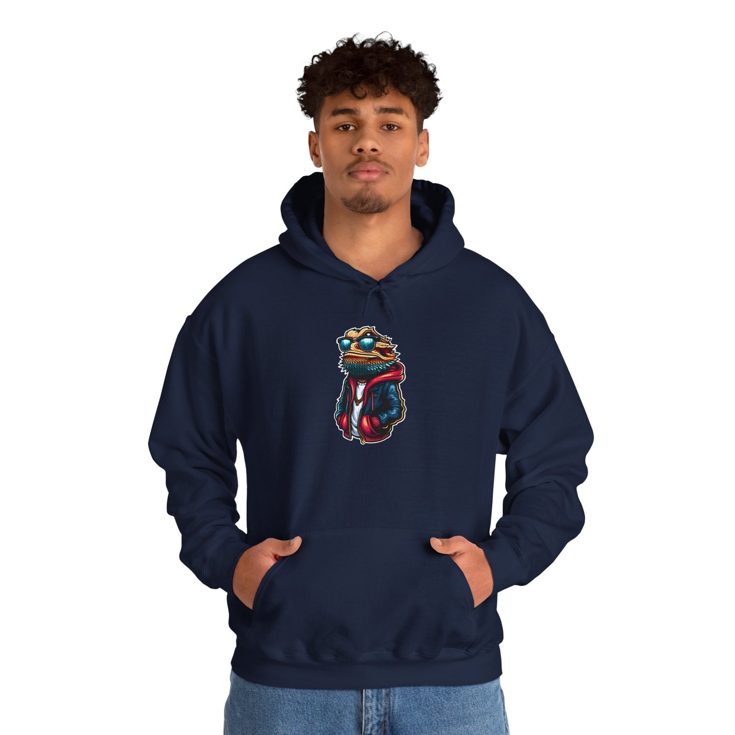 Cool Beardie Unisex Hooded Sweatshirt with Bold Print - Great for Reptile Lovers