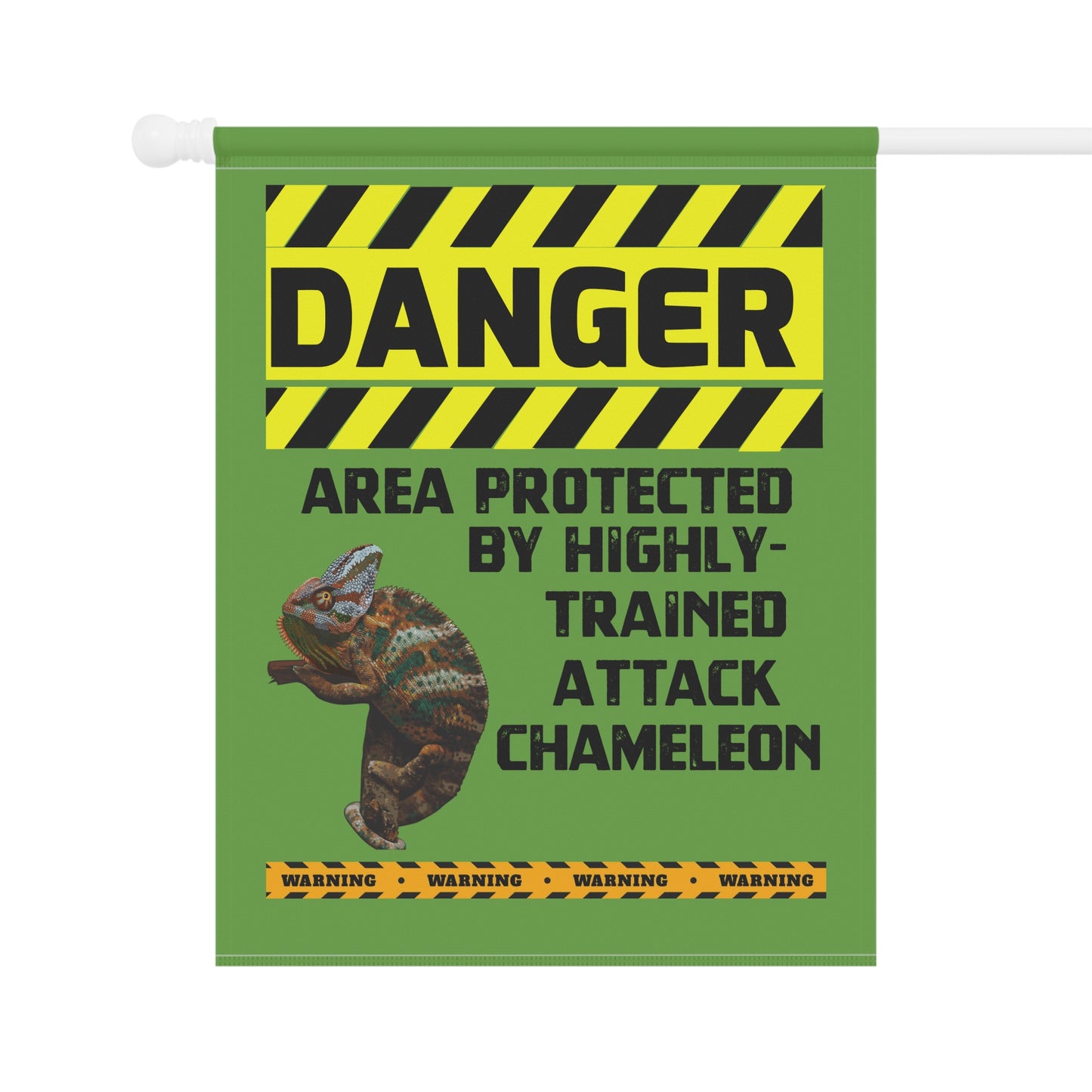 Chameleon Danger Garden House Banner - Customizable Outdoor Decor to Showcase Your Love of Reptiles