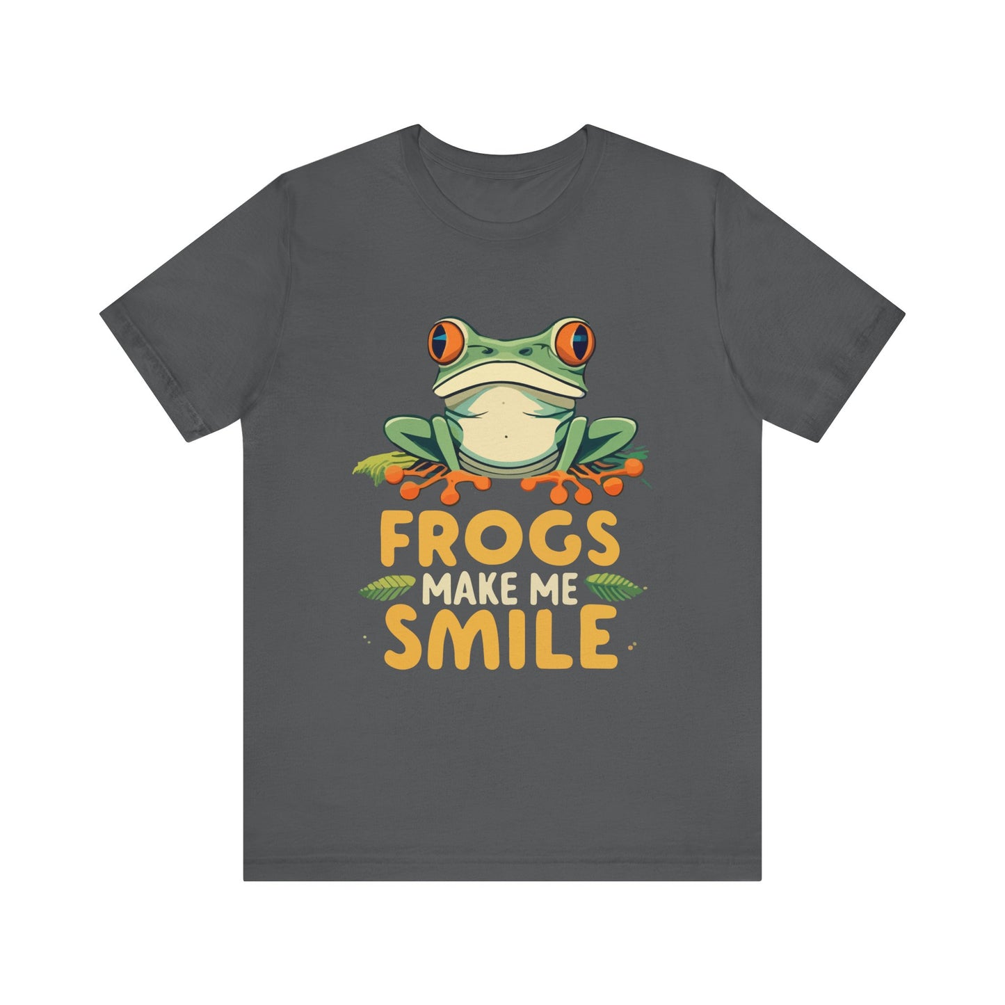 "Frogs Make Me Smile" Unisex Jersey Tee - Casual Everyday Wear - Great for Reptile Lovers