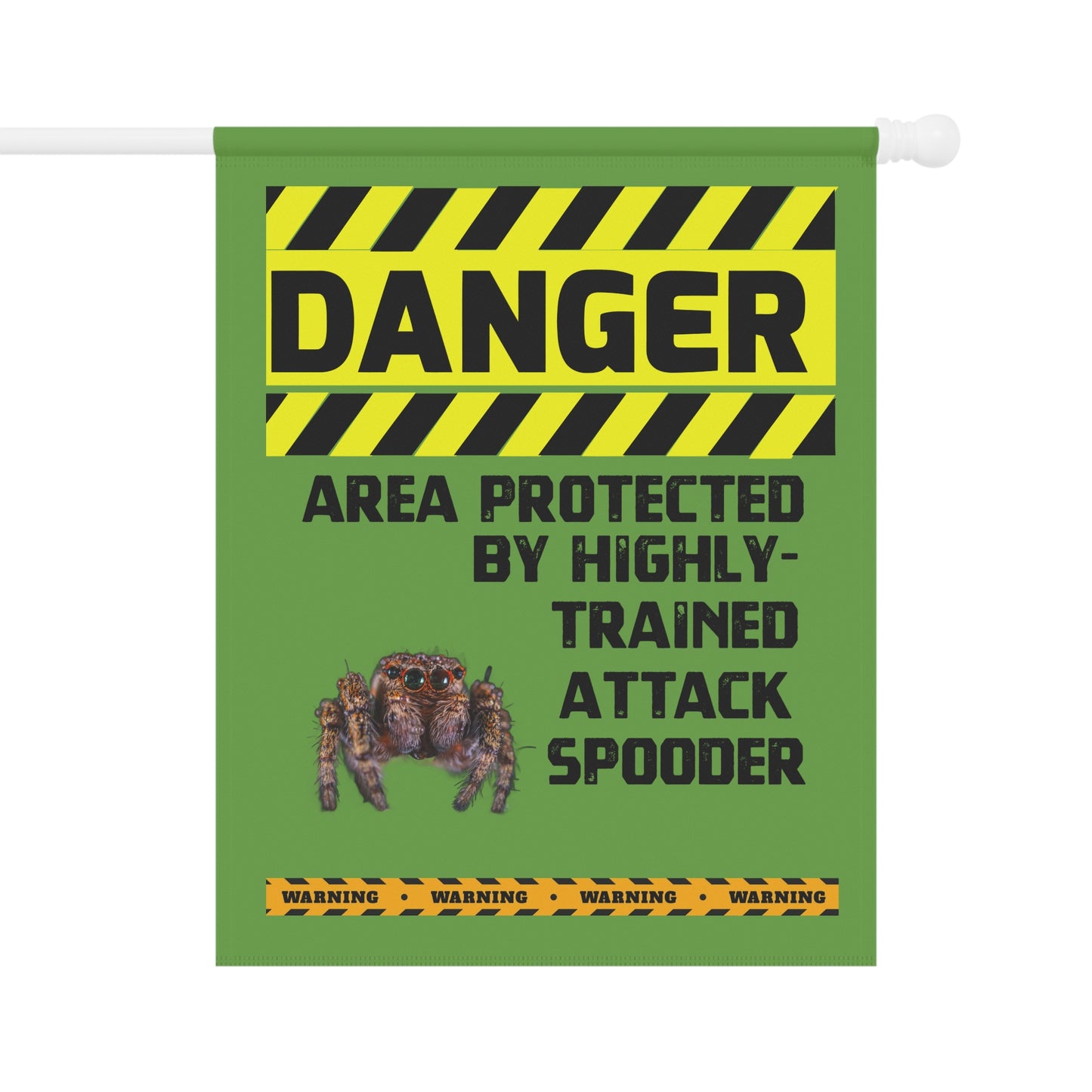 Jumping Spider Danger Garden House Banner - Customizable Outdoor Decor to Showcase Your Love of Reptiles