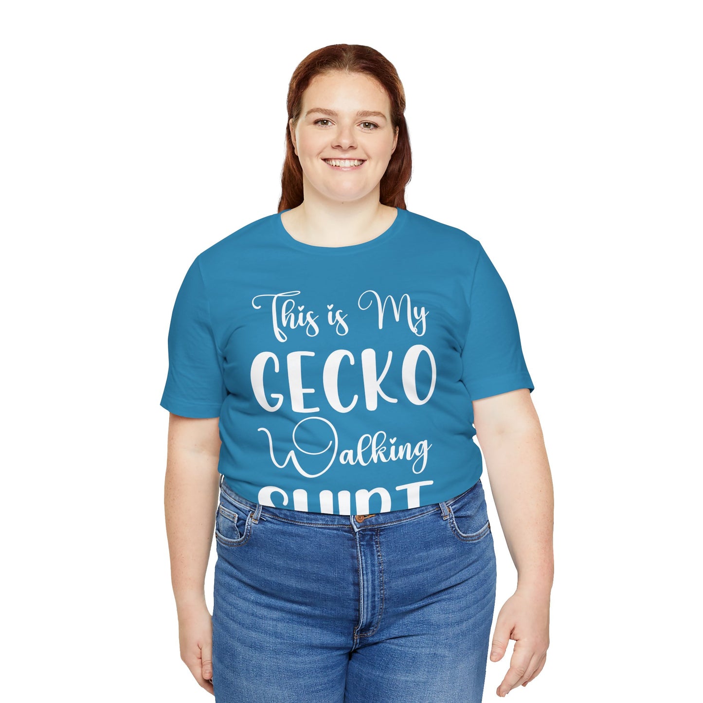 "This is my Gecko Walking Shirt" Unisex Jersey Tee - Casual Everyday Wear - Great for Reptile Lovers