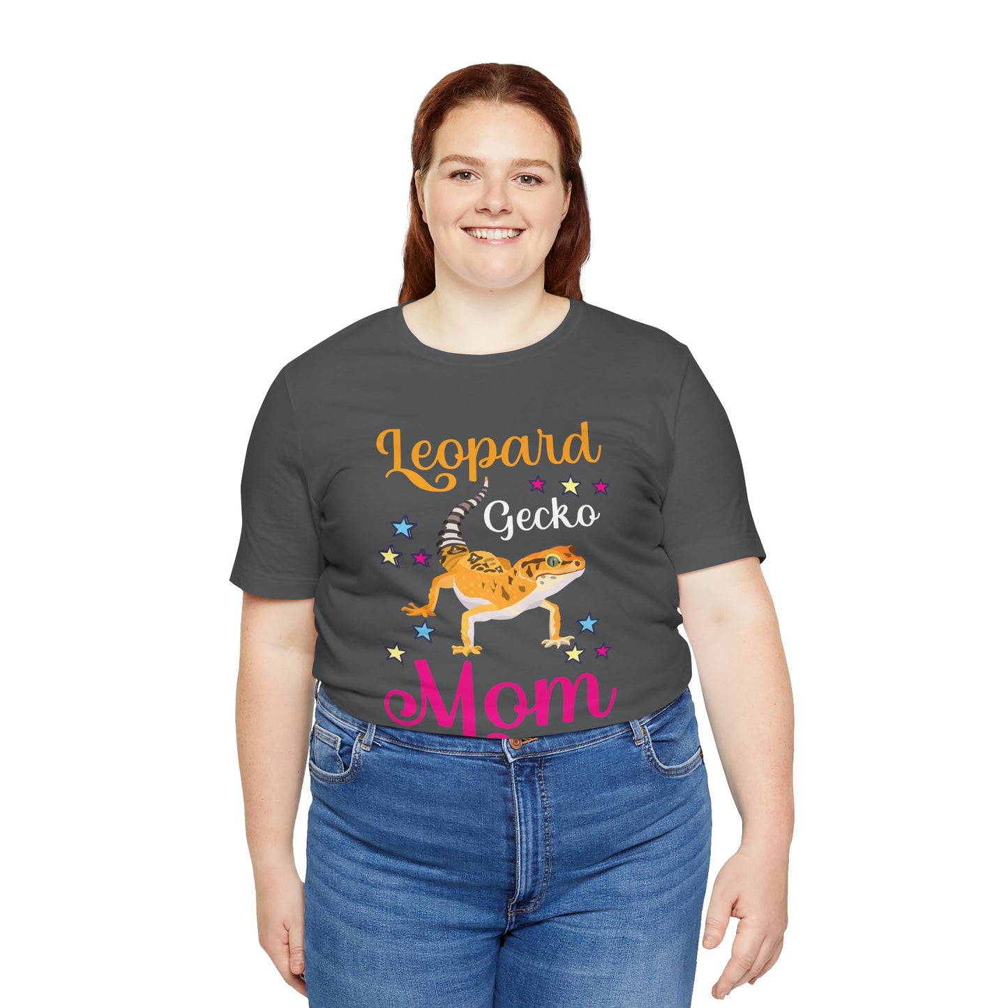 "Leopard Gecko Mom" Print Unisex Jersey Tee - Casual Everyday Wear - Great for Reptile Lovers