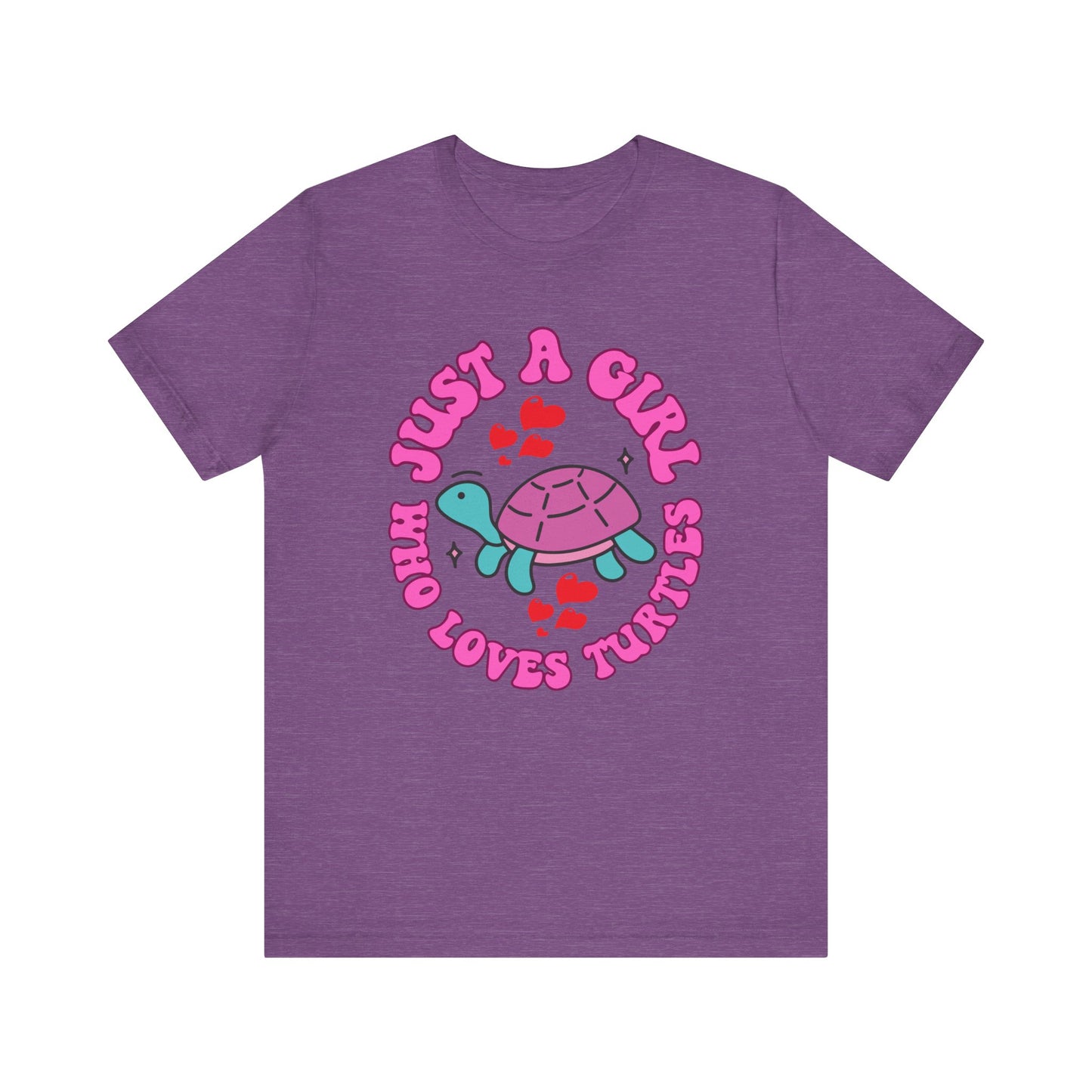 "Just a Girl Who Loves Turtles" Unisex Jersey Tee - Casual Everyday Wear - Great for Reptile Lovers