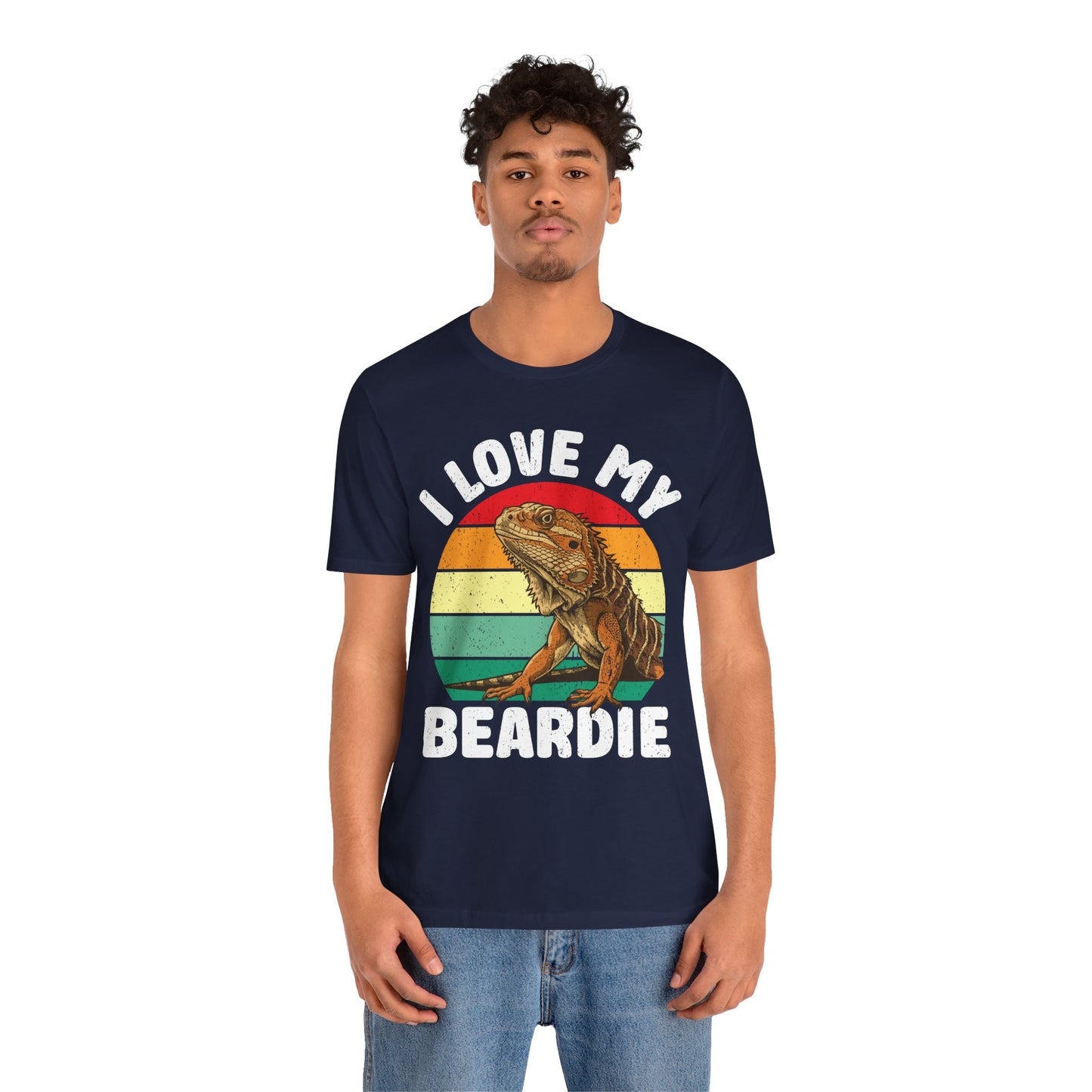 "I Love My Beardie" Unisex Jersey Tee - Casual Everyday Wear - Great for Reptile Lovers