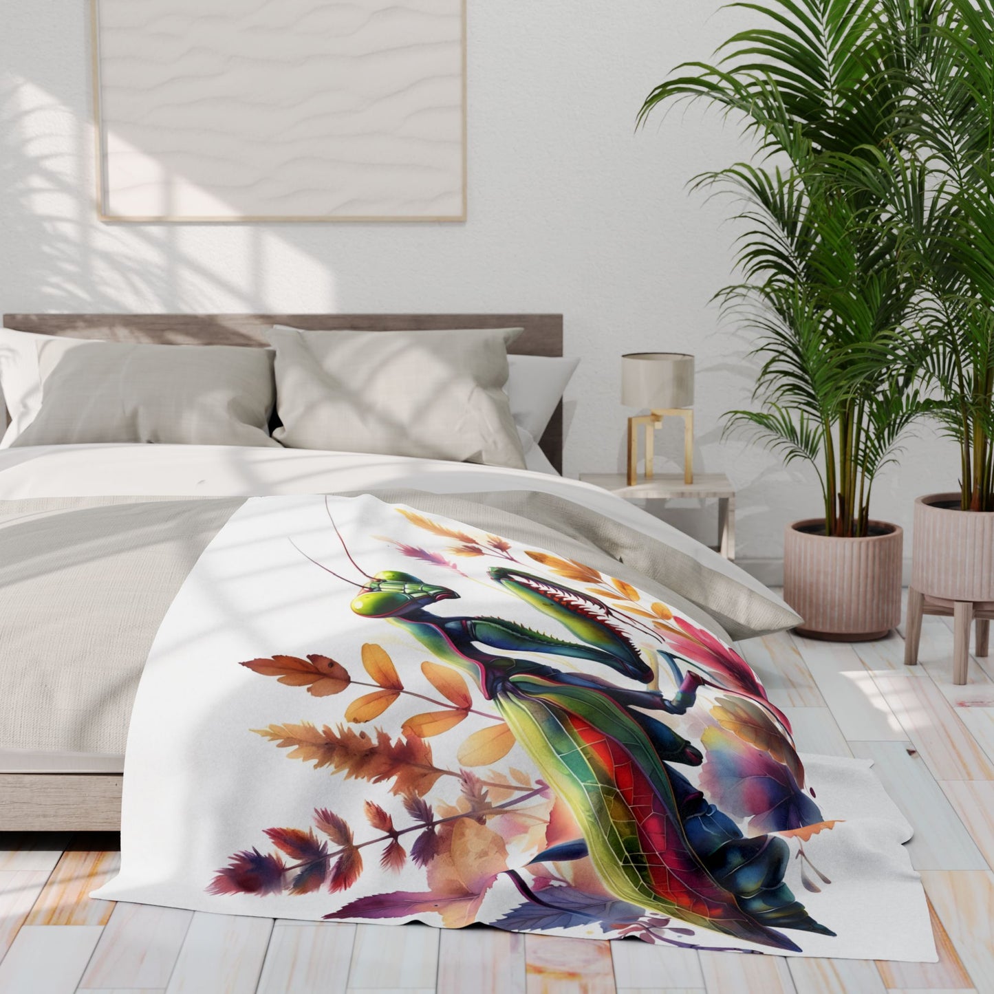 Praying Mantis Cozy Arctic Fleece Blanket | Perfect for Home Decor, Gifting, and Cozy Nights - Snuggle up with a Mantis