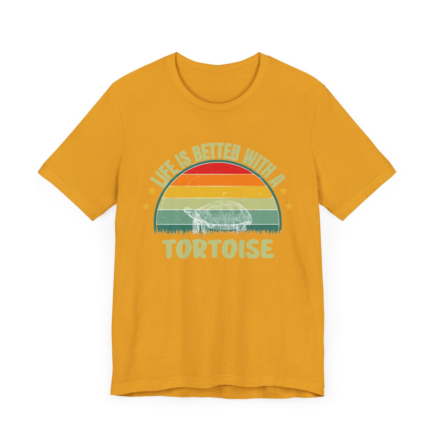"Life is Better with a Tortoise" Unisex Jersey Tee - Casual Everyday Wear - Great for Reptile Lovers