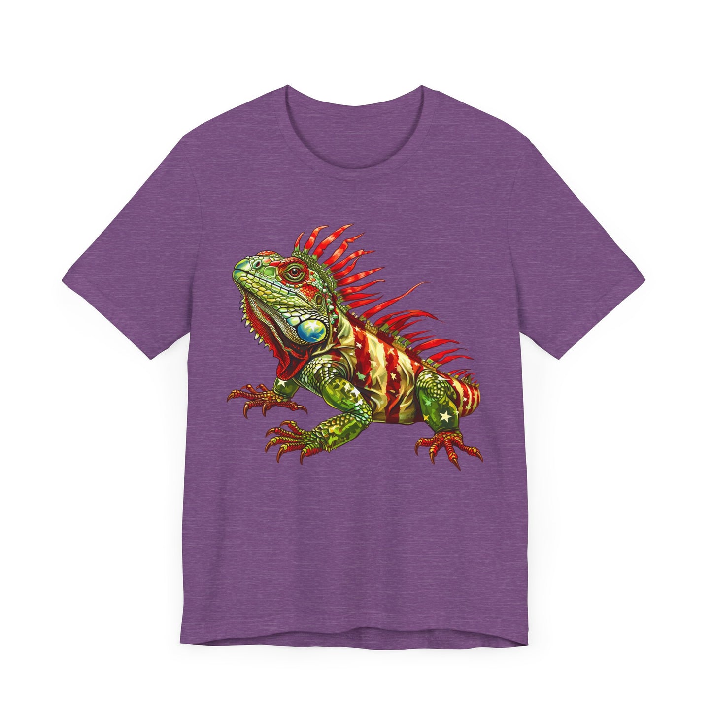 Flagged Iguana Unisex Jersey Tee - Casual Everyday Wear - Great for Reptile Lovers