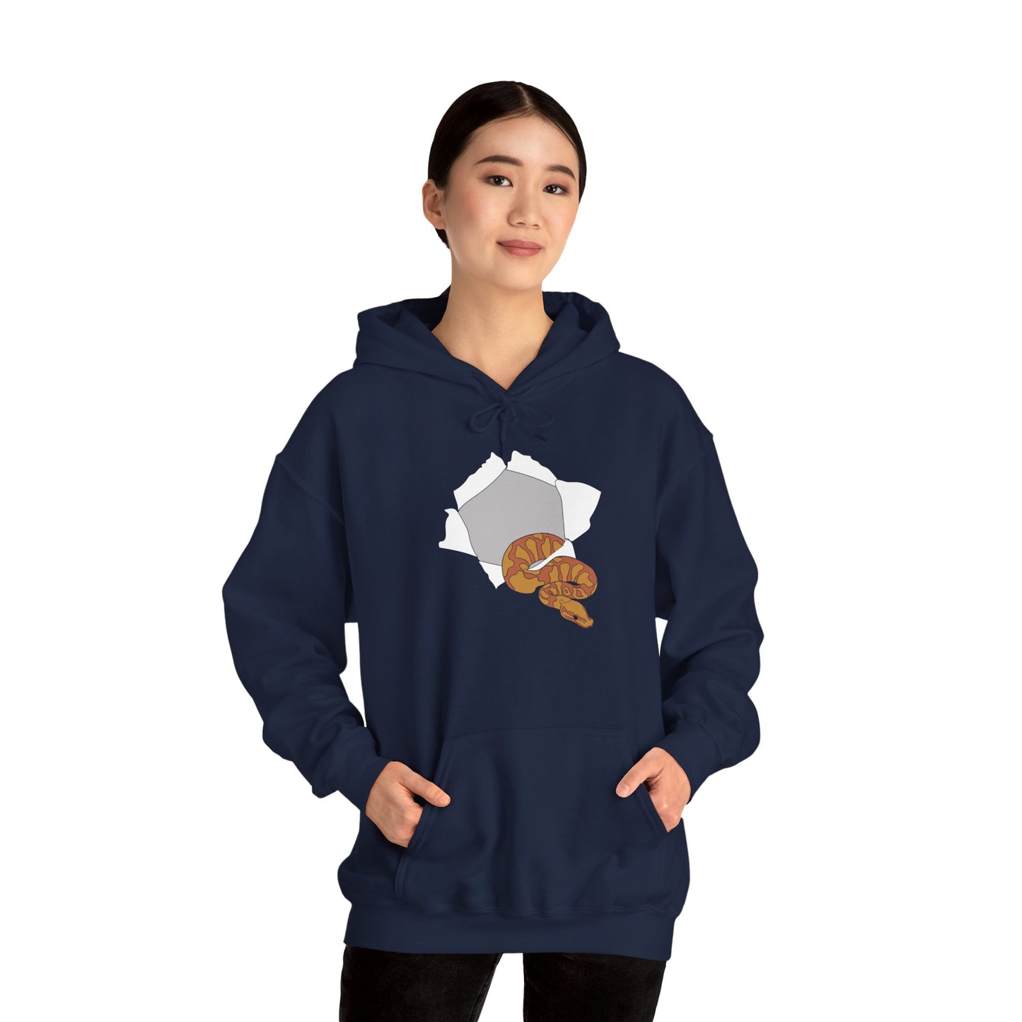 Python Escape Unisex Hooded Sweatshirt with Bold Print - Great for Reptile Lovers