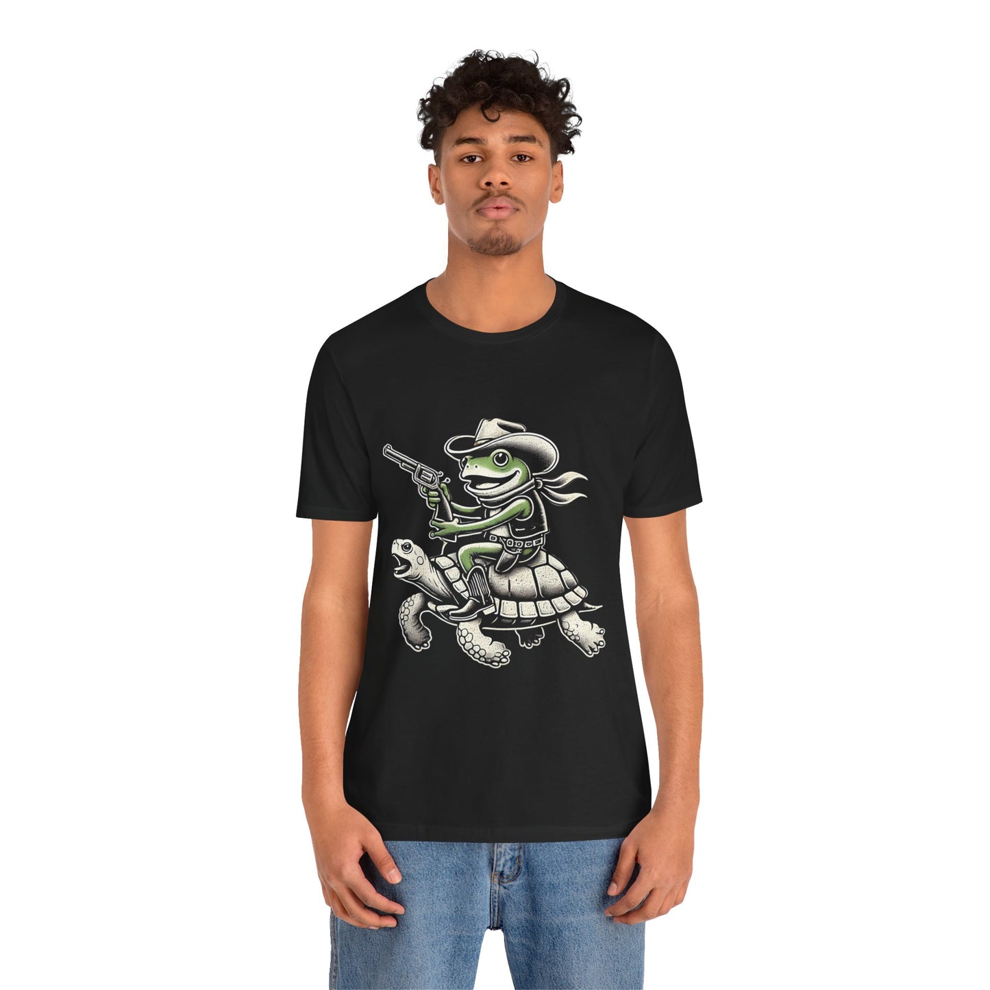 Cowboy Frog Unisex Jersey Tee - Casual Everyday Wear - Great for Reptile Lovers