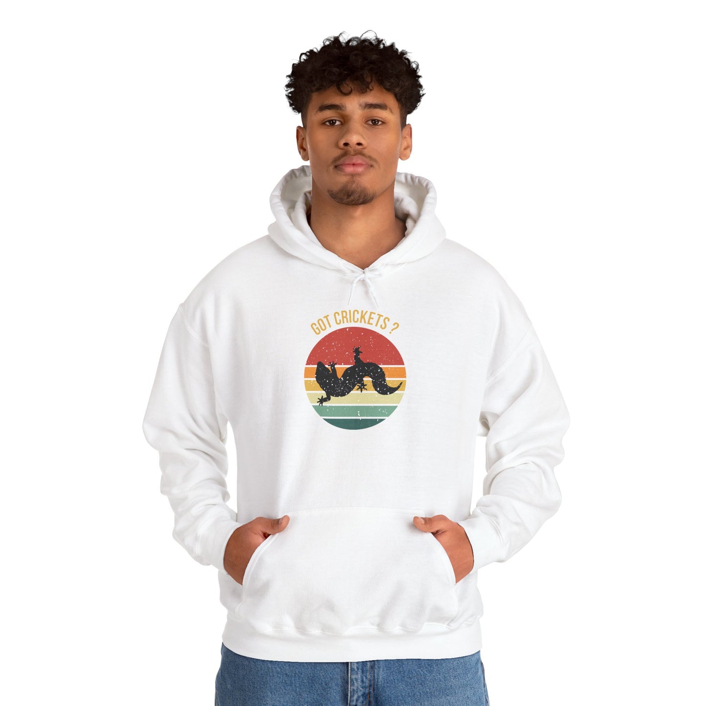 "Got Crickets" Unisex Hooded Sweatshirt with Bold Print - Great for Reptile Lovers
