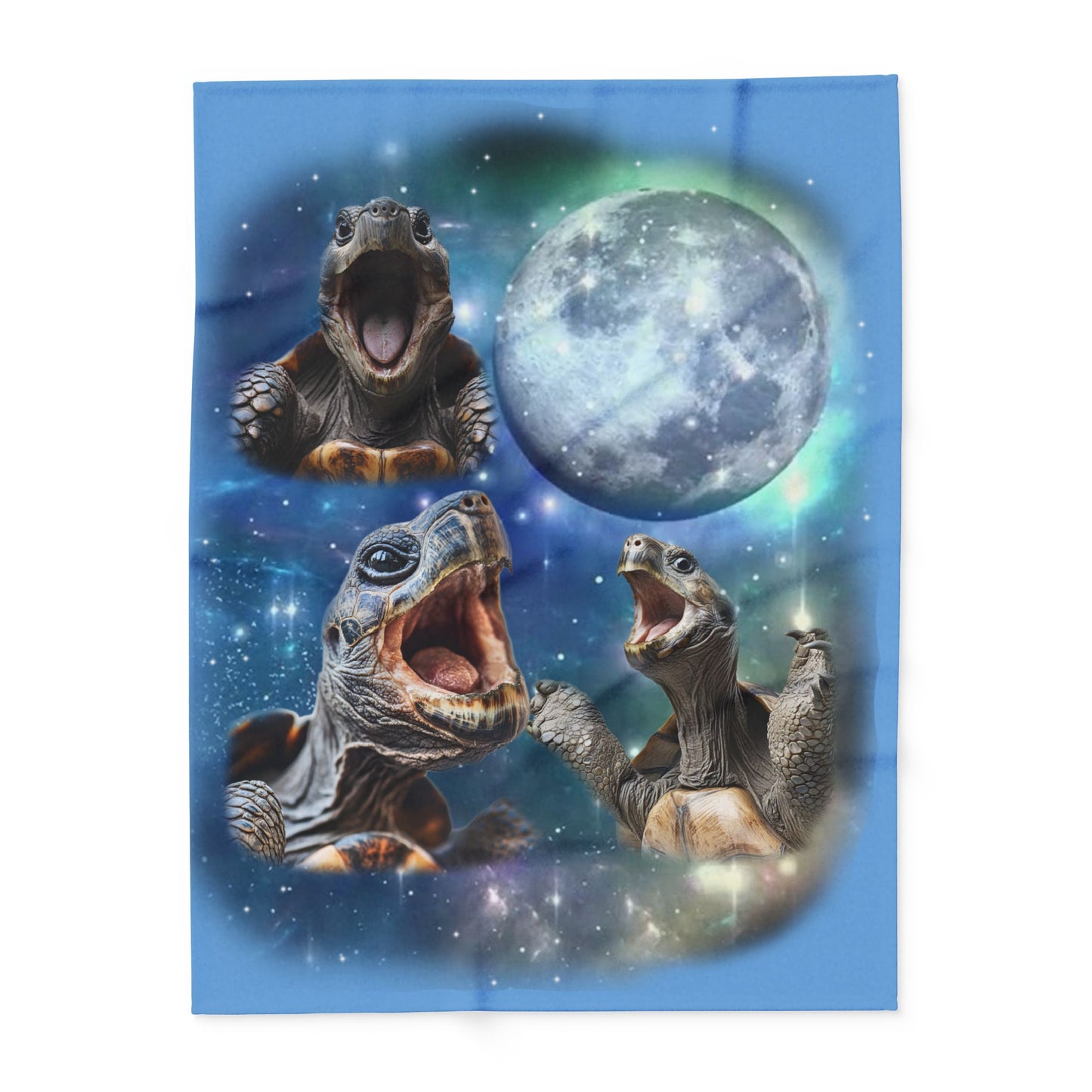Turtles Howling at the Moon Cozy Arctic Fleece Blanket | Perfect for Home Decor, Gifting, and Cozy Nights - Snuggle up with a Reptile