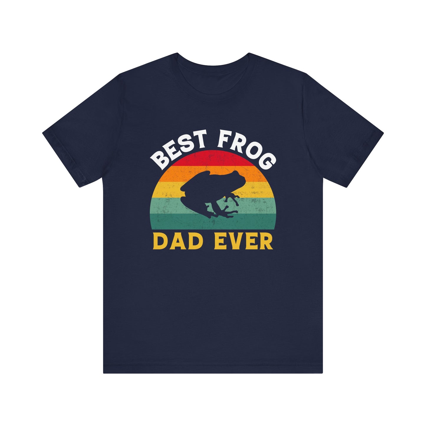 "Best Frog Dad" Print Unisex Jersey Tee - Casual Everyday Wear - Great for Reptile Lovers
