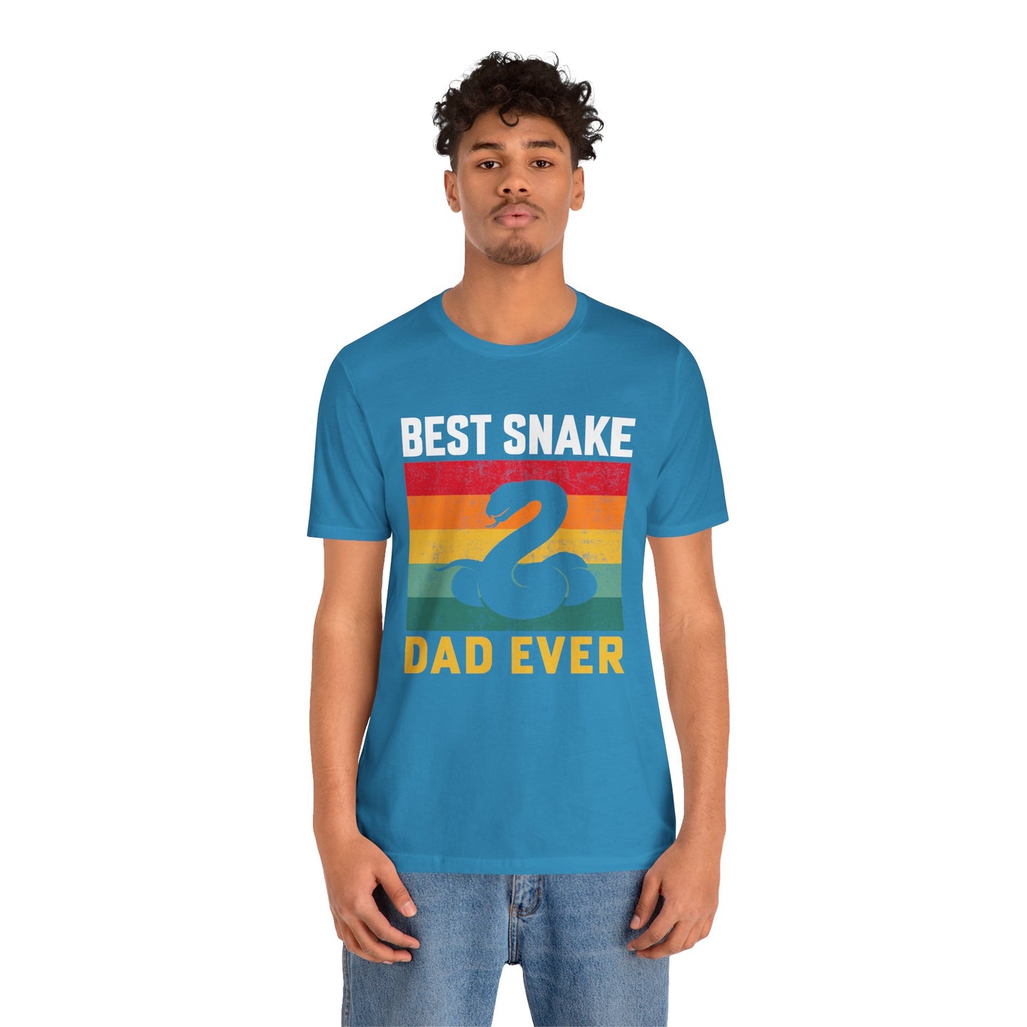 "Best Snake Dad" Unisex Jersey Tee - Casual Everyday Wear - Great for Reptile Lovers