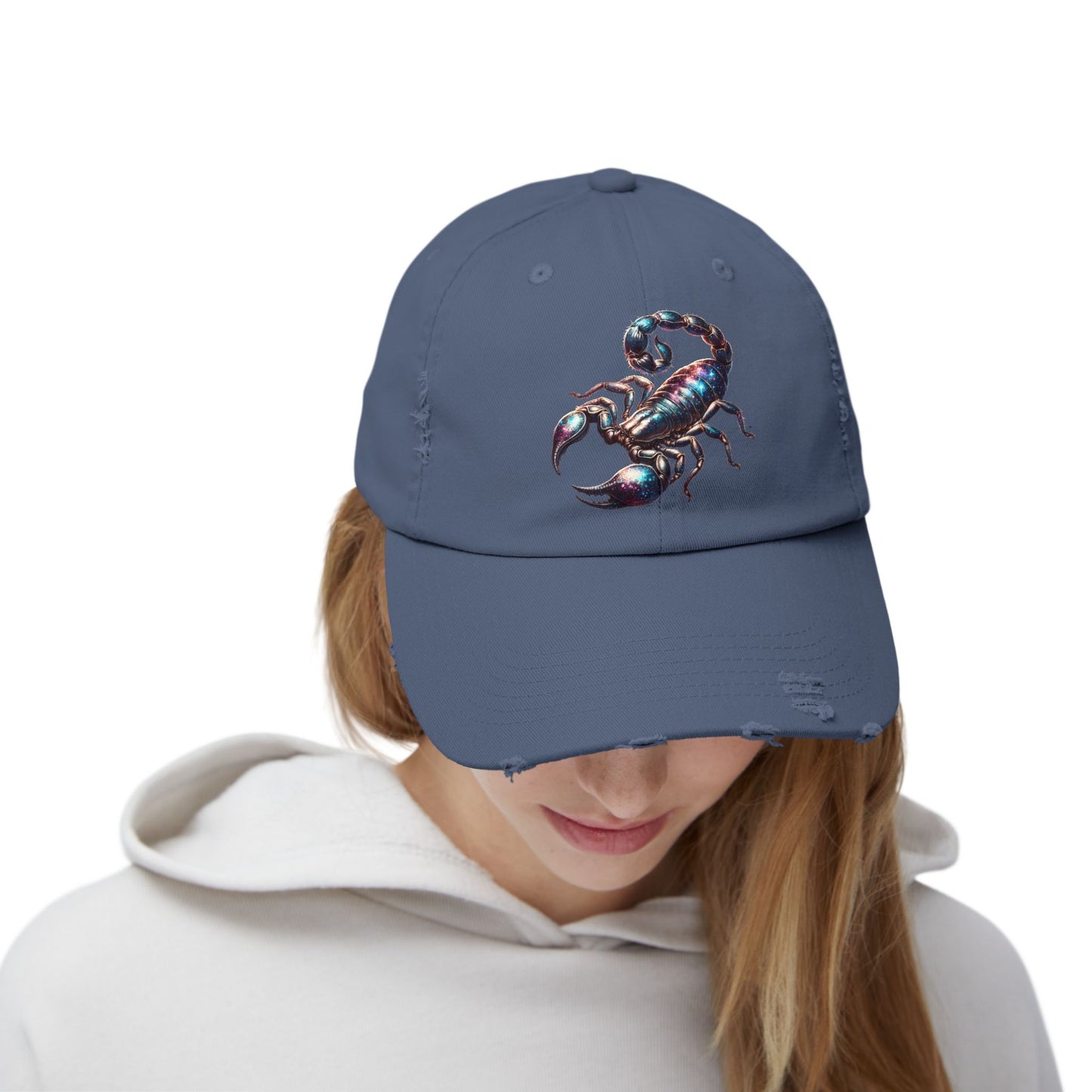 Scorpion Unisex Distressed Cap - Casual Streetwear Hat for Everyday Use - Great for Reptile Lovers