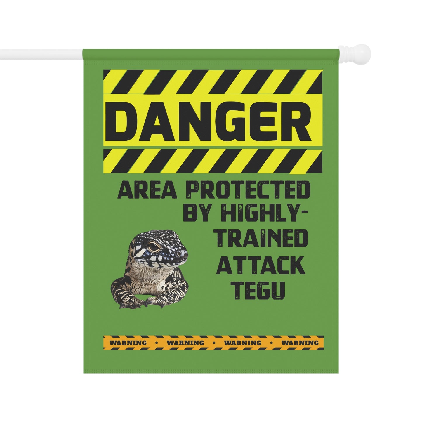 Tegu Danger Garden House Banner - Customizable Outdoor Decor to Showcase Your Love of Reptiles