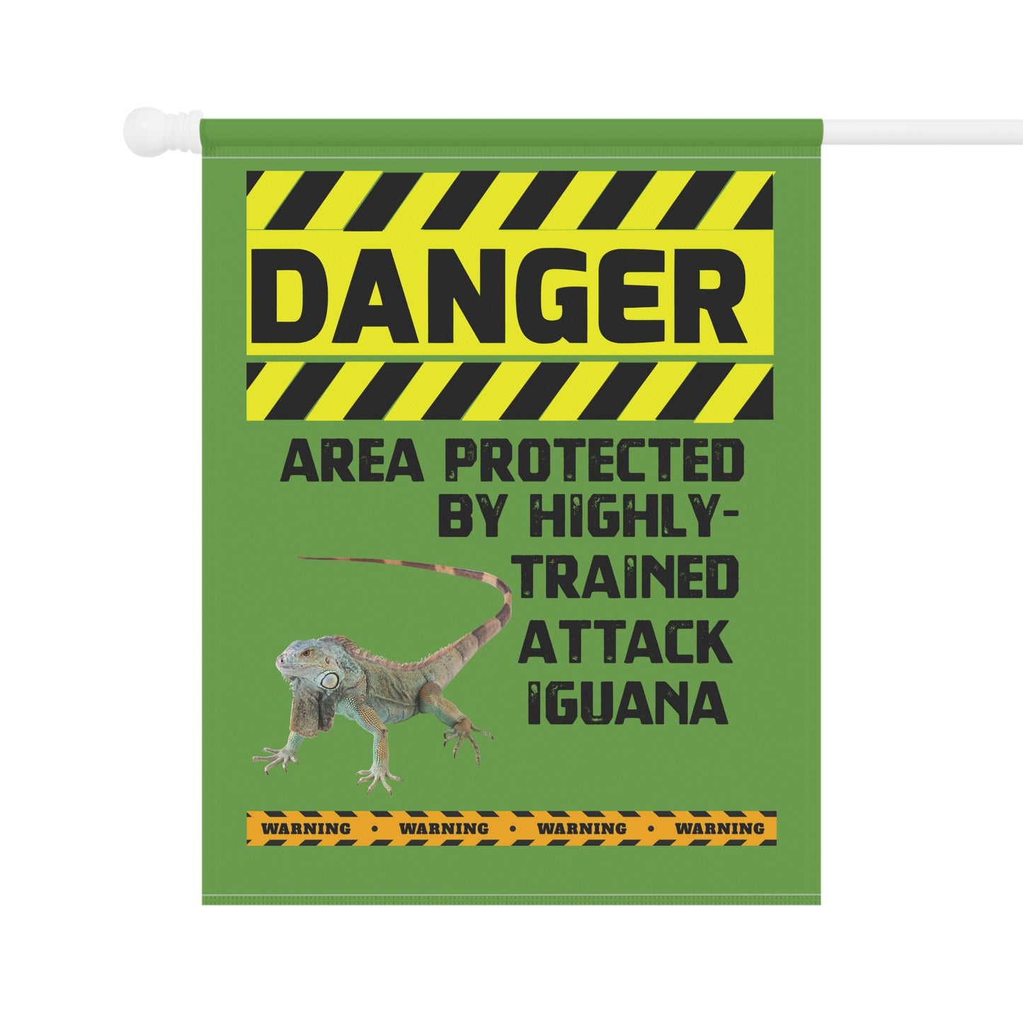 Iguana Danger Garden House Banner - Customizable Outdoor Decor to Showcase Your Love of Reptiles