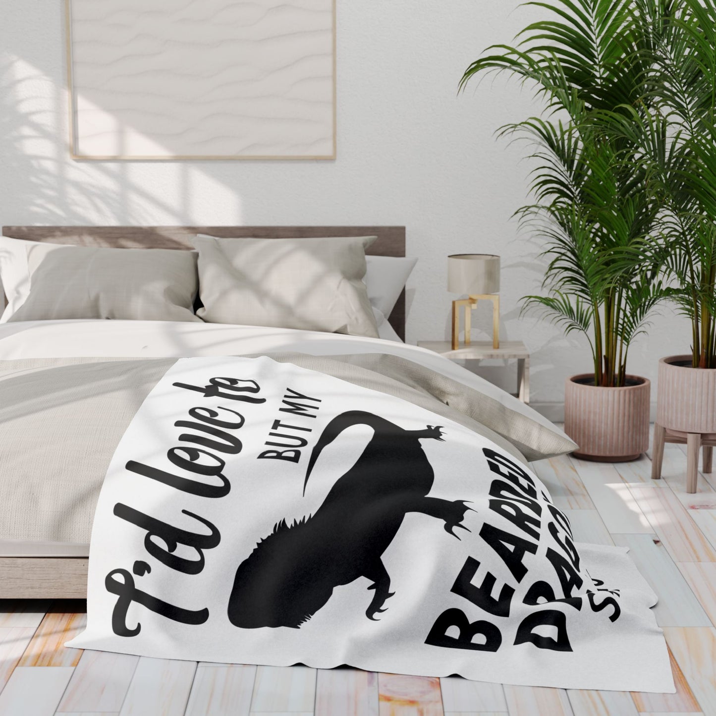 "My Bearded Dragon Said No" Cozy Arctic Fleece Blanket | Perfect for Home Decor, Gifting, and Cozy Nights - Snuggle up with a Reptile