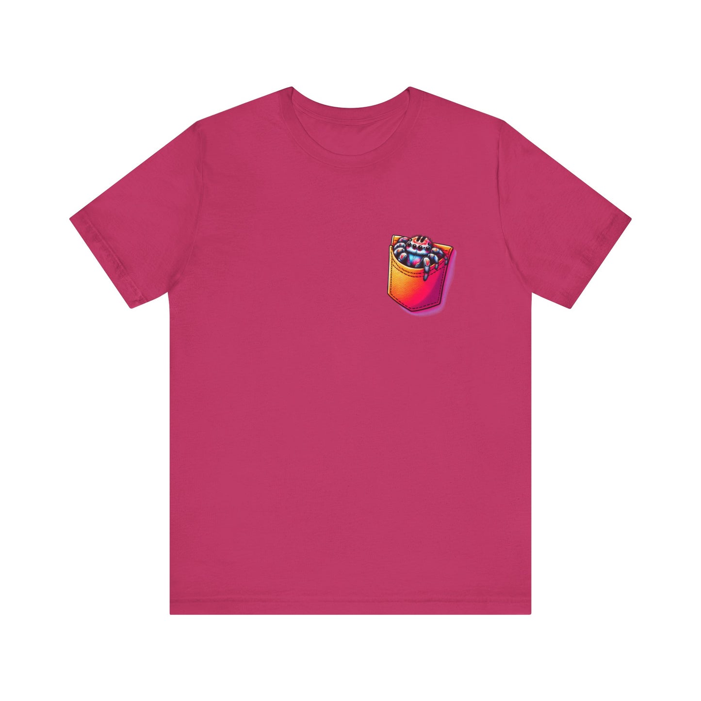 "Pocket Spider" Print Unisex Jersey Tee - Casual Everyday Wear - Great for Reptile Lovers
