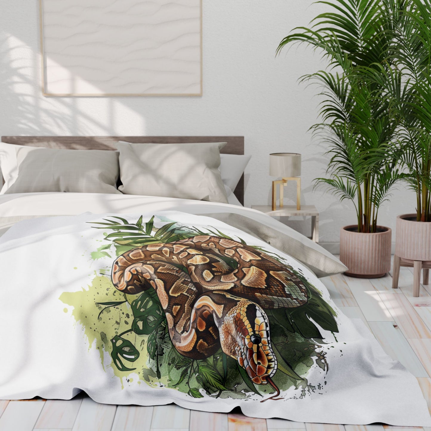 Ball Python Cozy Arctic Fleece Blanket | Perfect for Home Decor, Gifting, and Cozy Nights - Snuggle up with a Reptile