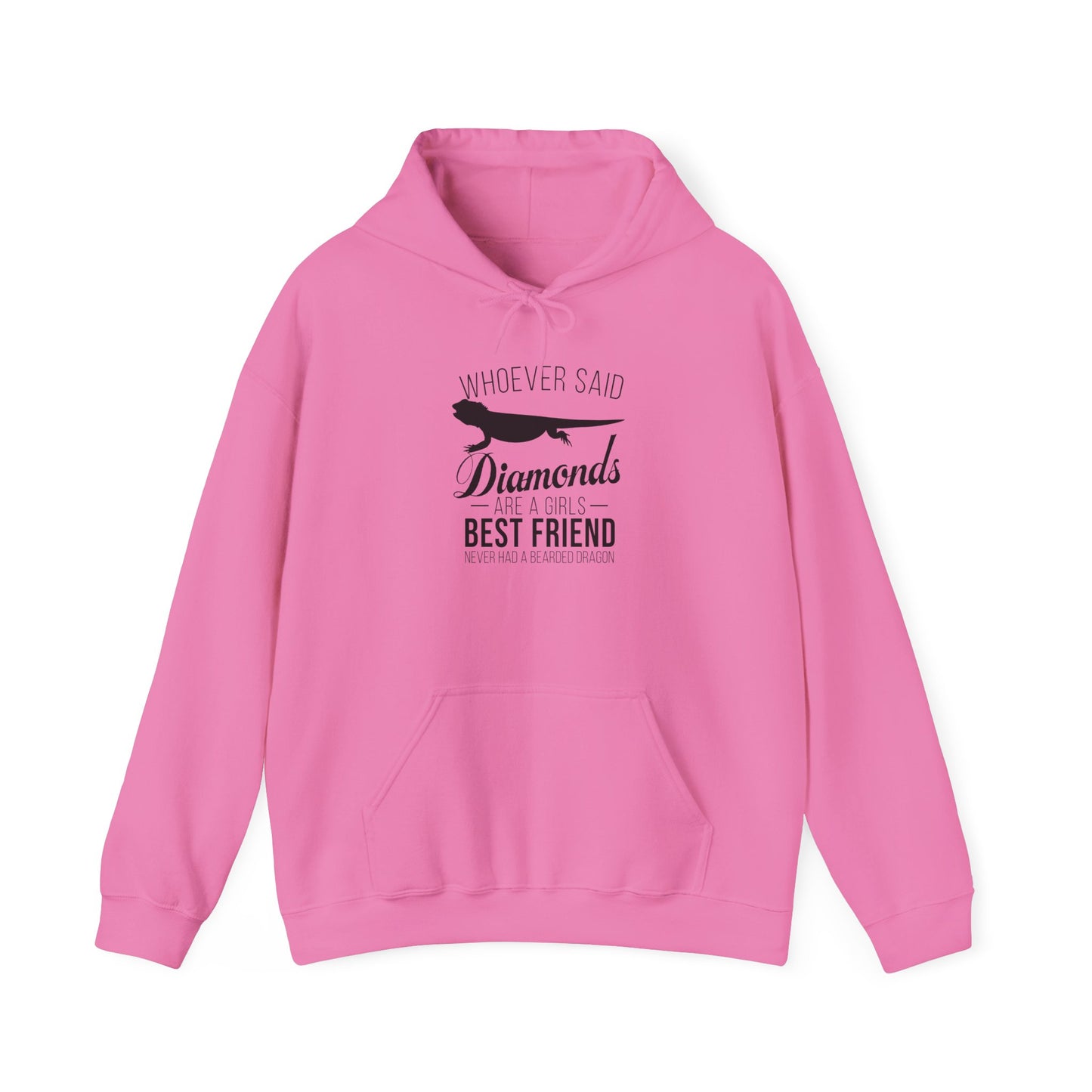 Beardies Are a Girl's Best Friend Unisex Hooded Sweatshirt with Bold Print - Great for Reptile Lovers