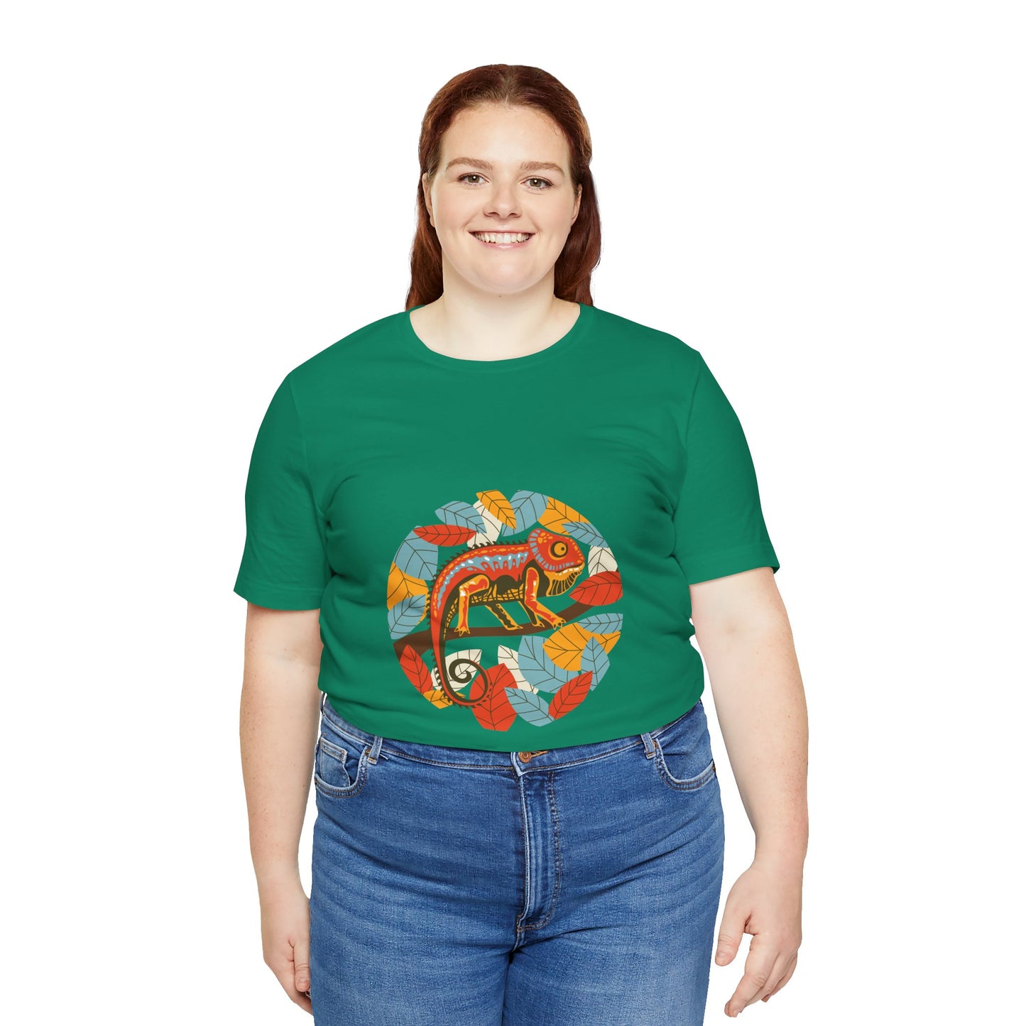 Leafy Chameleon Unisex Jersey Tee - Casual Everyday Wear - Great for Reptile Lovers