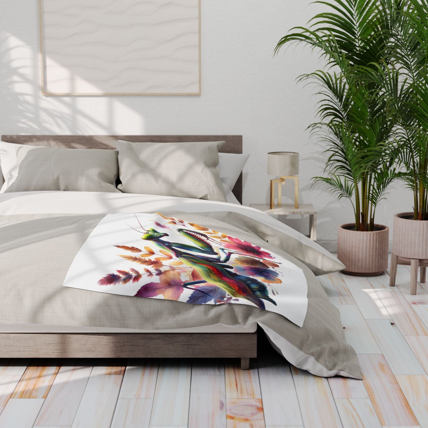 Praying Mantis Cozy Arctic Fleece Blanket | Perfect for Home Decor, Gifting, and Cozy Nights - Snuggle up with a Mantis