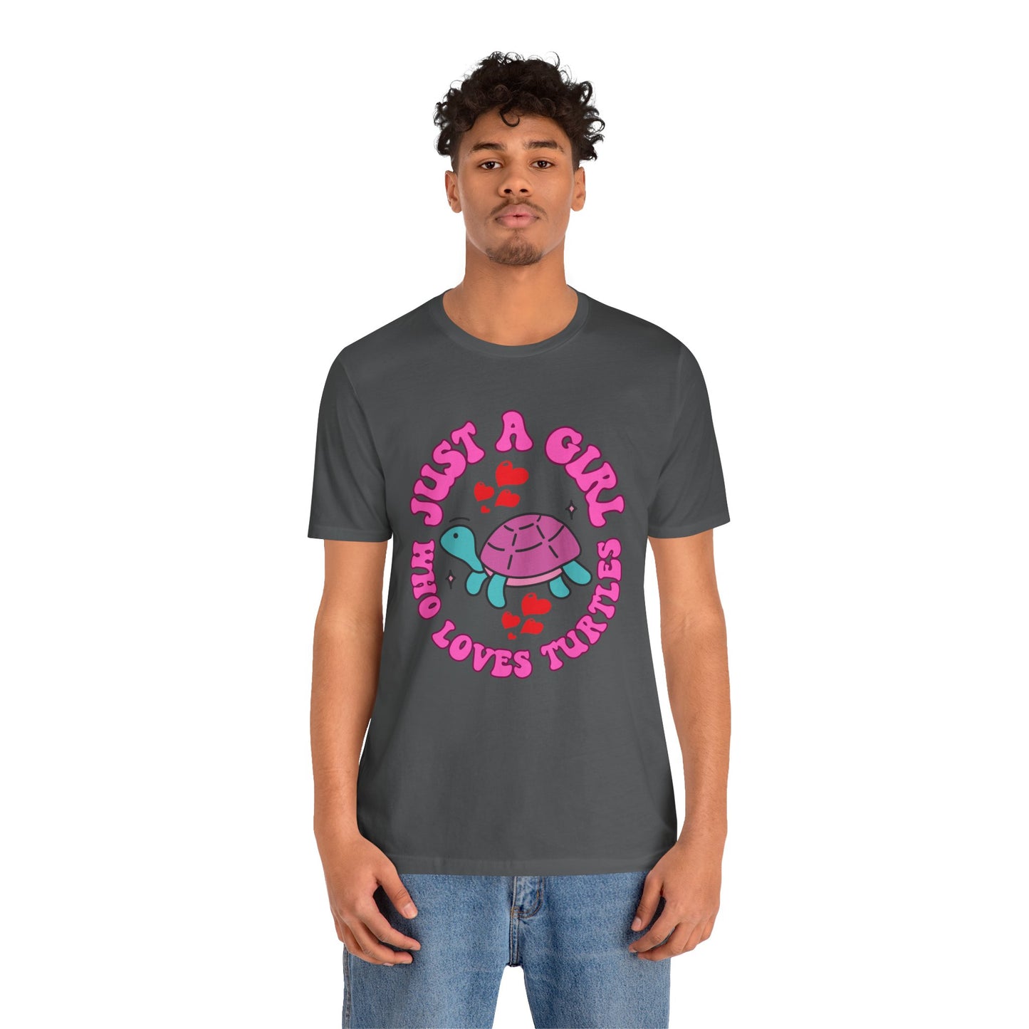 "Just a Girl Who Loves Turtles" Unisex Jersey Tee - Casual Everyday Wear - Great for Reptile Lovers