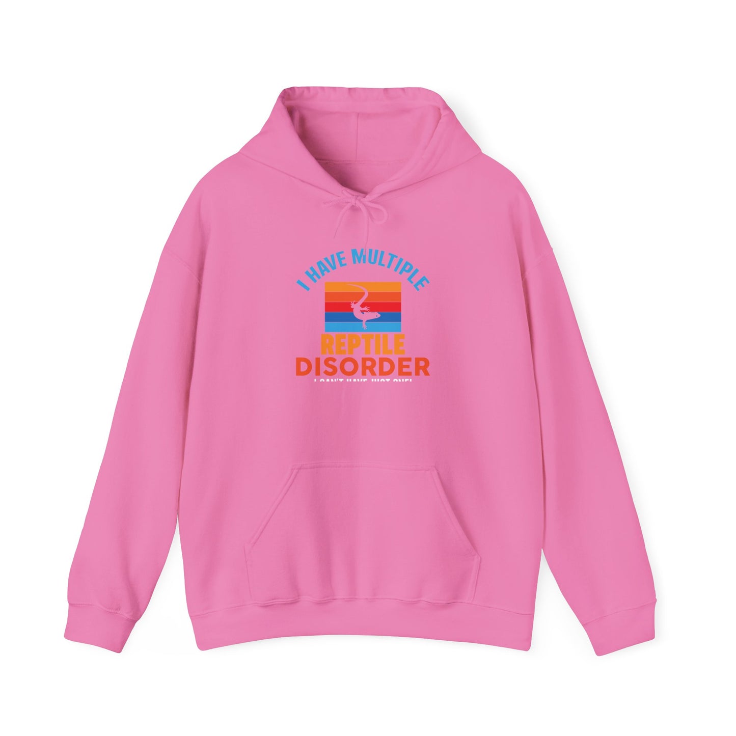 "Multiple Reptile Disorder" Cozy Unisex Hooded Sweatshirt with Bold Print - Great for Reptile Lovers