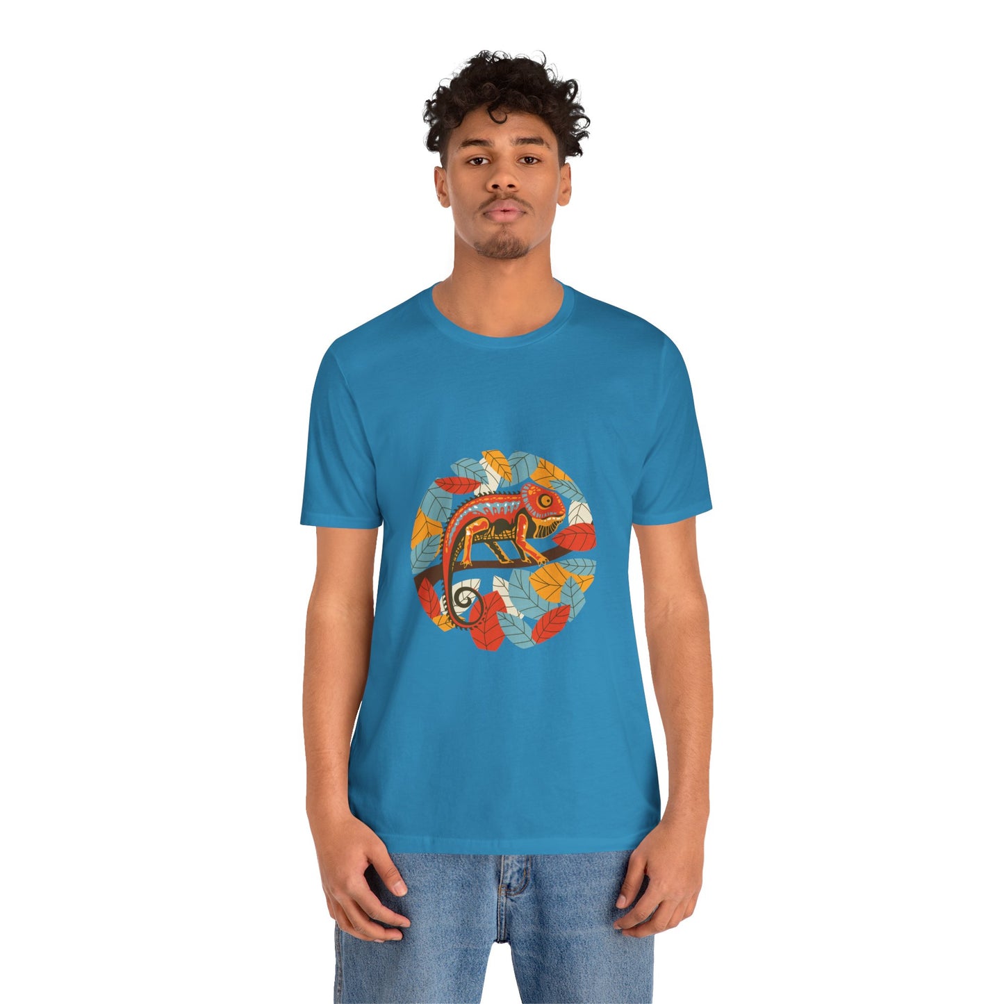 Leafy Chameleon Unisex Jersey Tee - Casual Everyday Wear - Great for Reptile Lovers