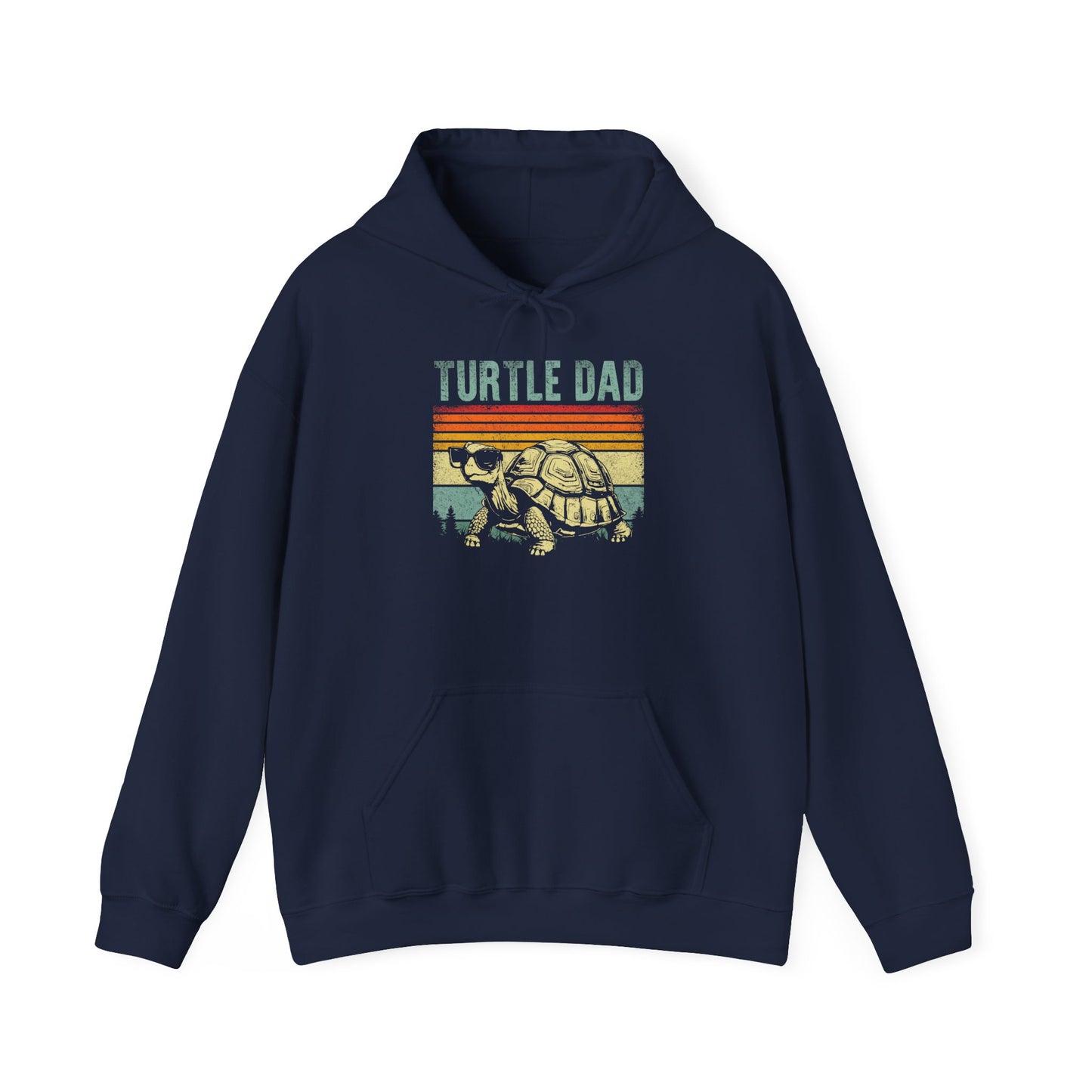 "Turtle Dad" Unisex Hooded Sweatshirt with Bold Print - Great for Reptile Lovers