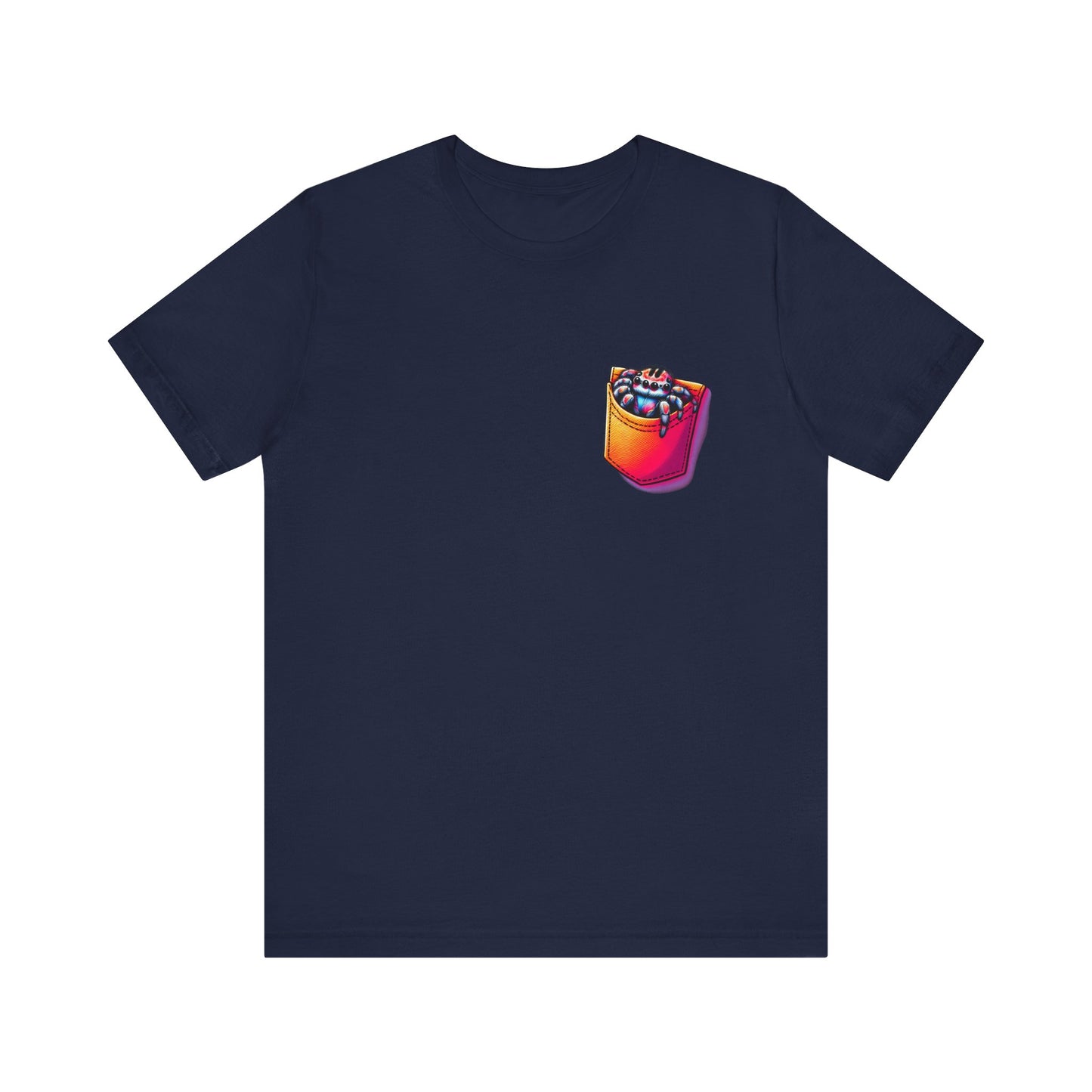 "Pocket Spider" Print Unisex Jersey Tee - Casual Everyday Wear - Great for Reptile Lovers