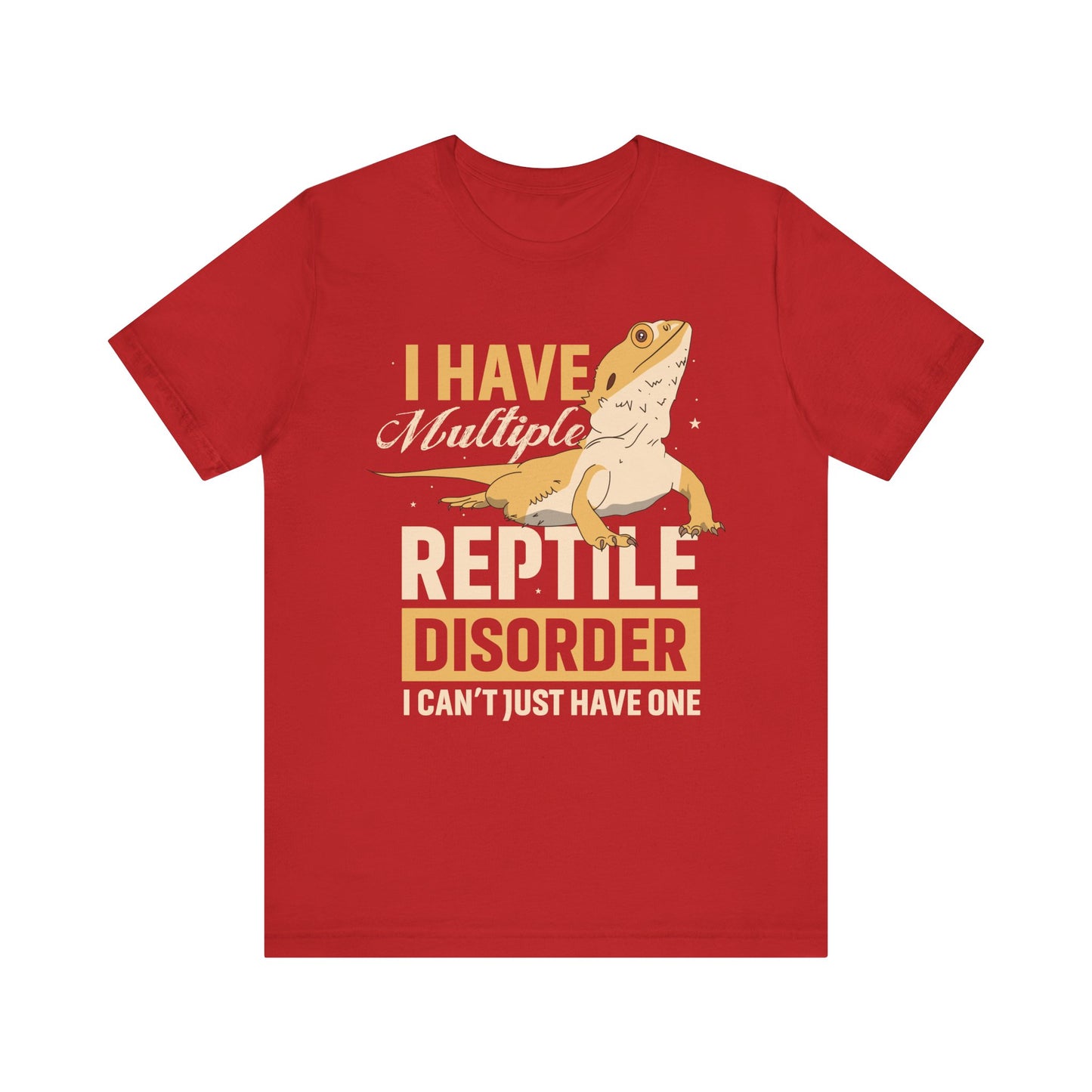 "Multiple Reptile Disorder" Print Unisex Jersey Tee - Casual Everyday Wear - Great for Reptile Lovers