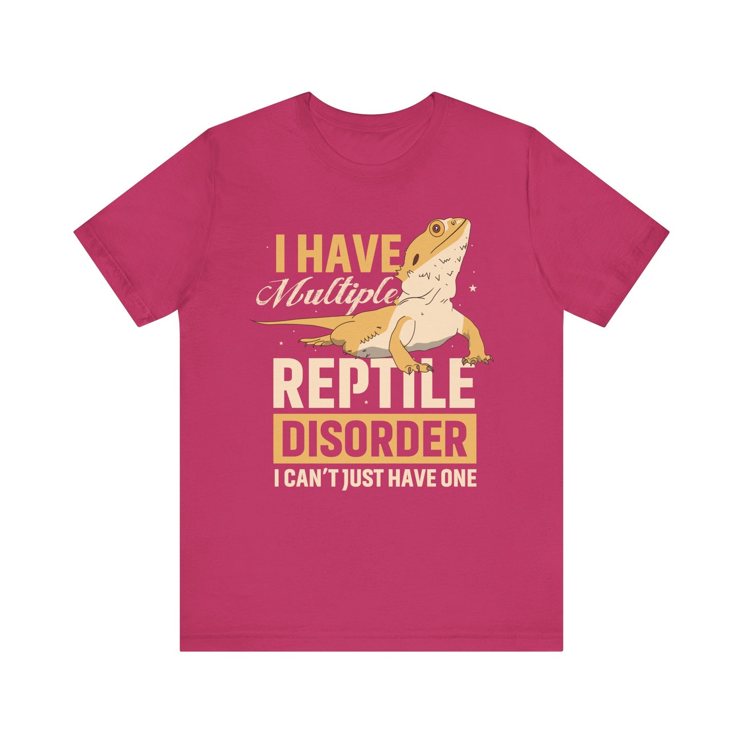 "Multiple Reptile Disorder" Print Unisex Jersey Tee - Casual Everyday Wear - Great for Reptile Lovers