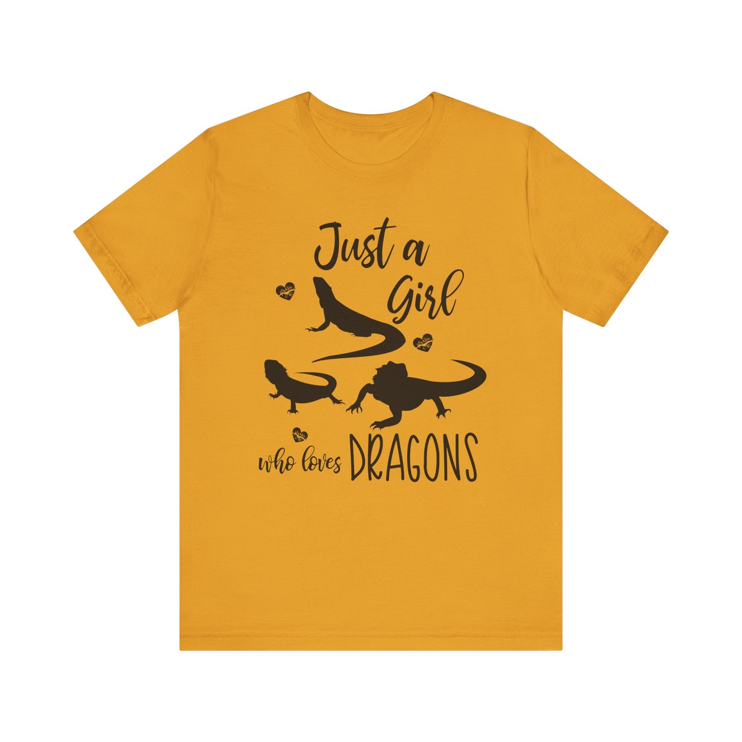 "Girl Who Loves Bearded Dragons" Unisex Jersey Tee - Casual Everyday Wear - Great for Reptile Lovers