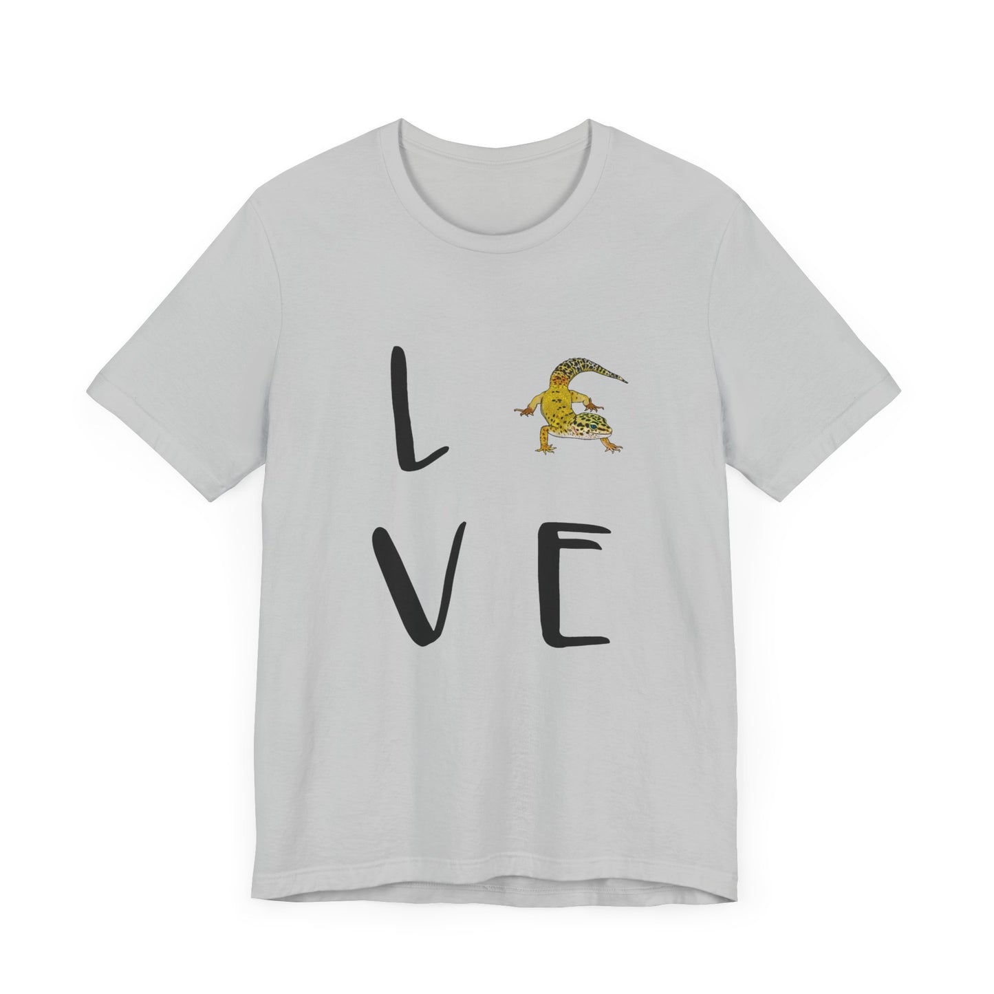 Leopard Gecko Love Unisex Jersey Tee - Casual Everyday Wear - Great for Reptile Lovers