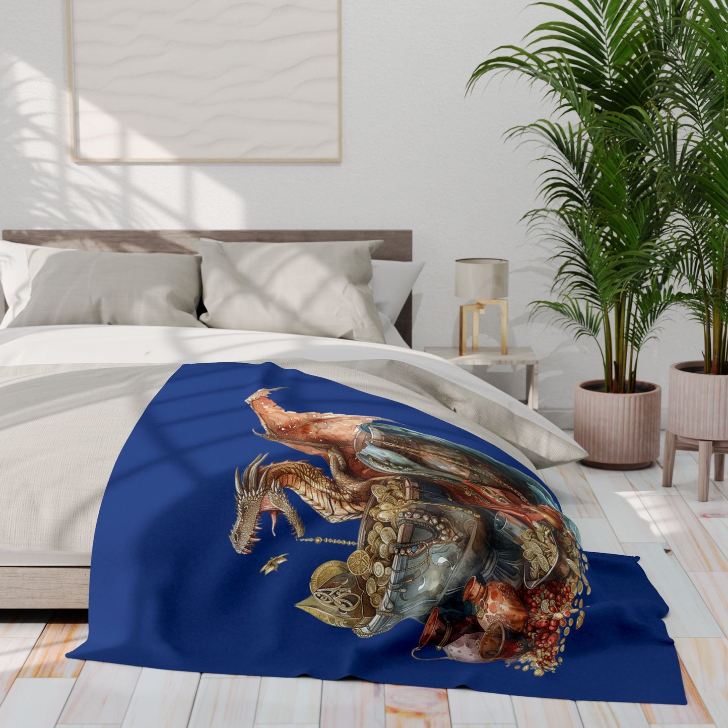 Dragon Hoard Cozy Arctic Fleece Blanket | Perfect for Home Decor, Gifting, and Cozy Nights - Snuggle up with a Dragon
