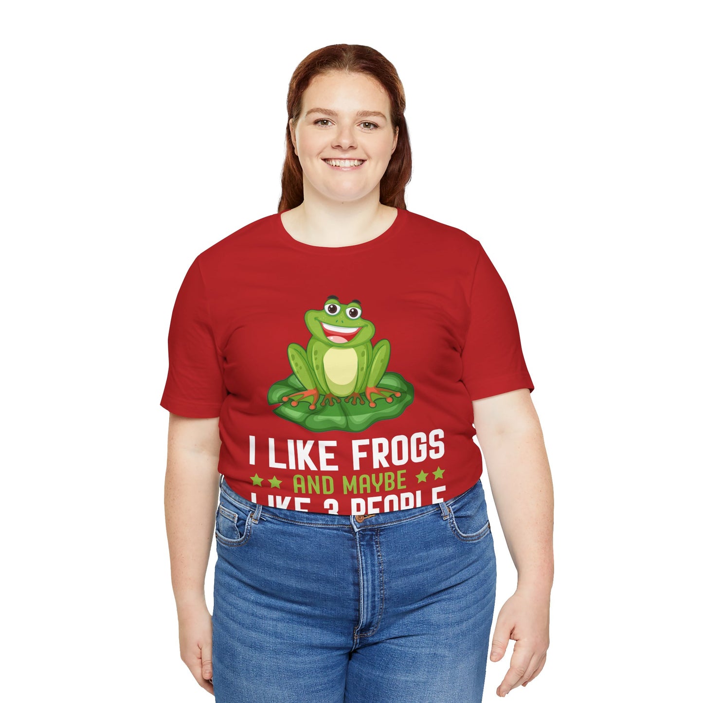 "Frogs and Maybe 3 People" Unisex Jersey Tee - Casual Everyday Wear - Great for Frog Lovers